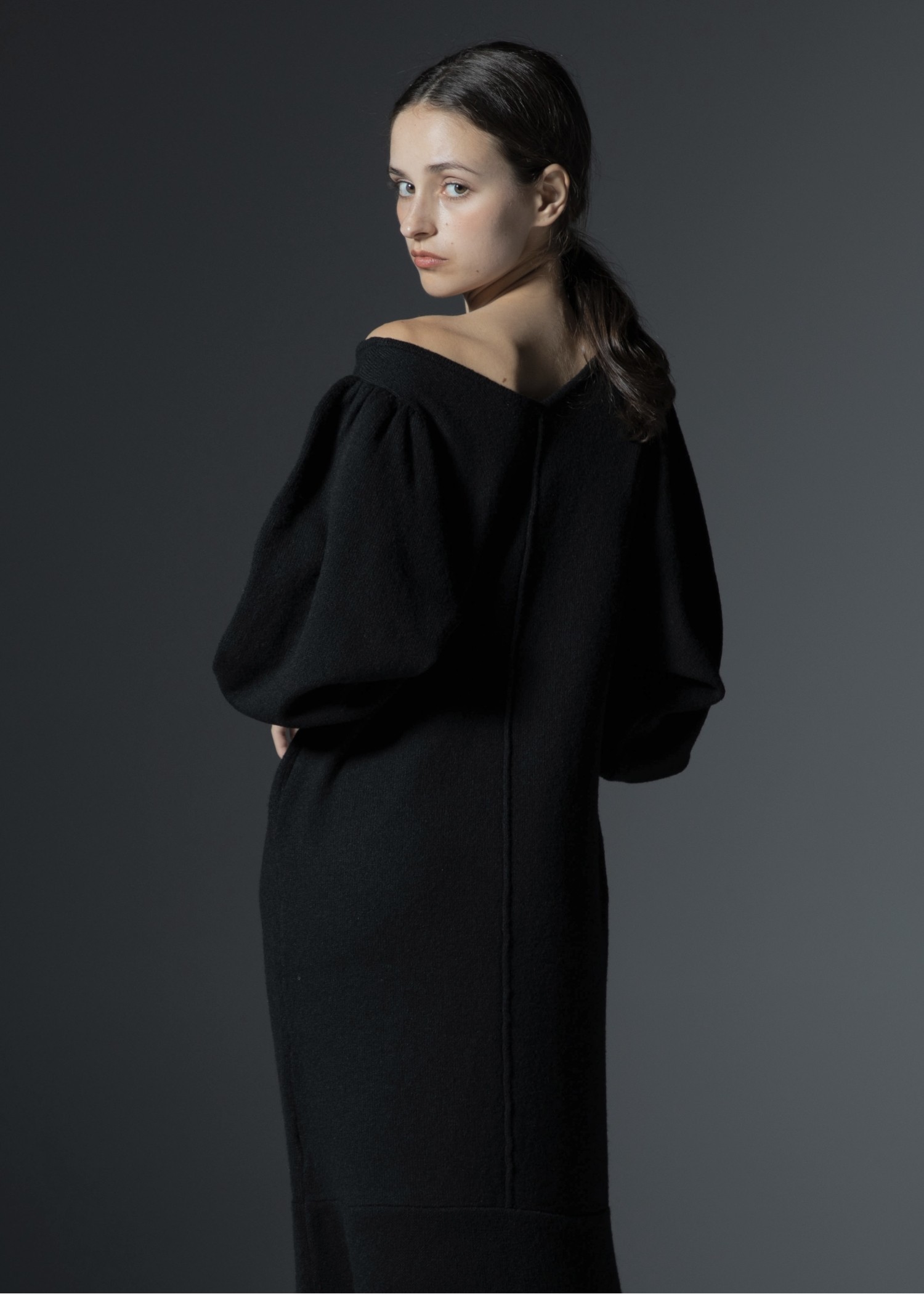 puff sleeve graceful mermaid knit OP