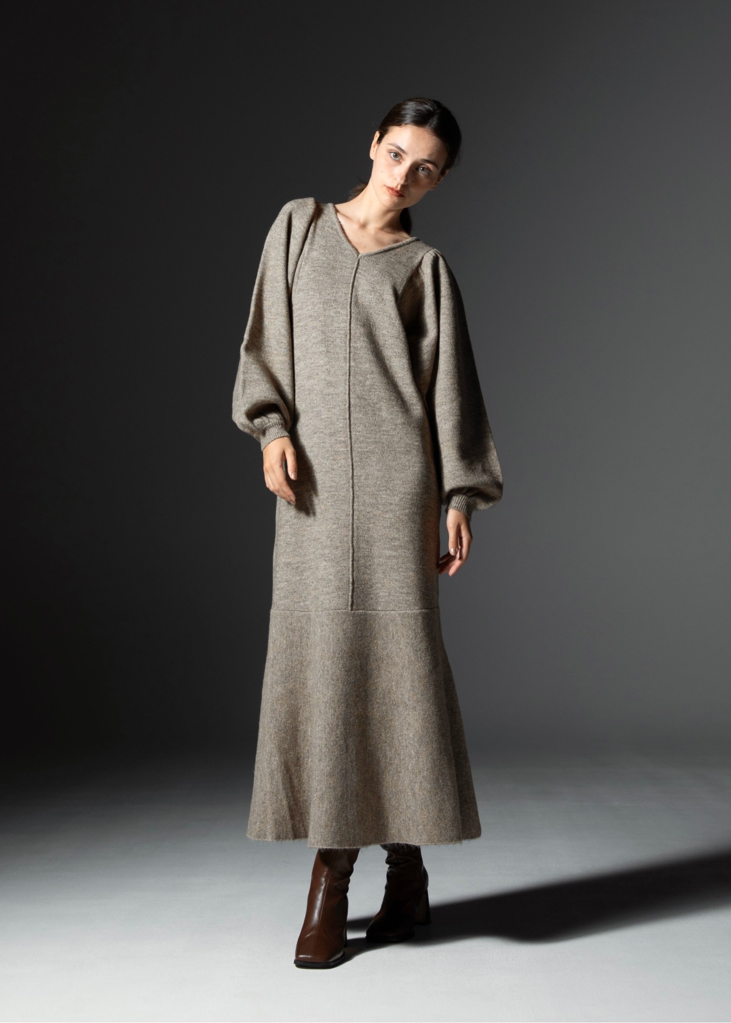 puff sleeve graceful mermaid knit OP