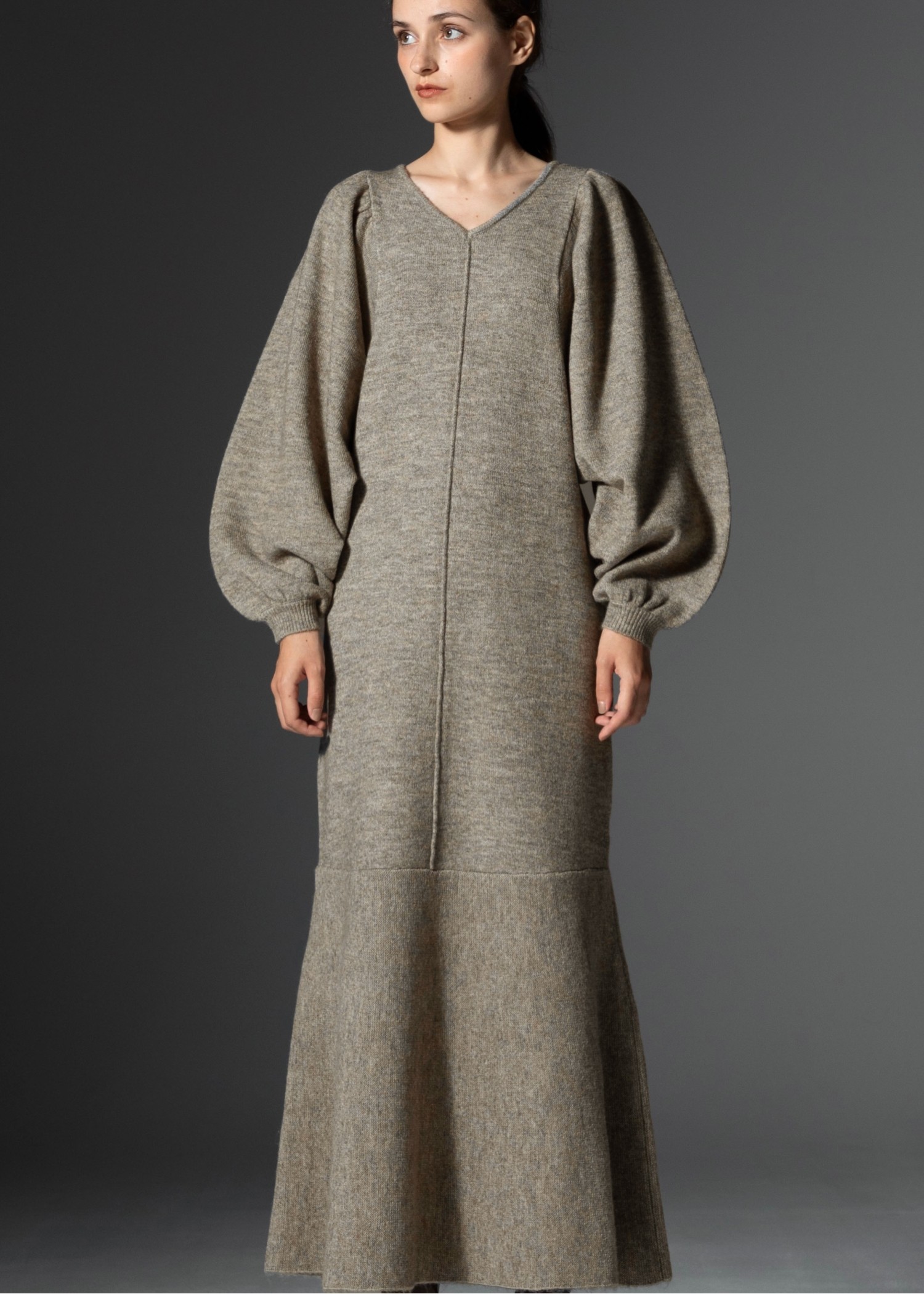 puff sleeve graceful mermaid knit OP