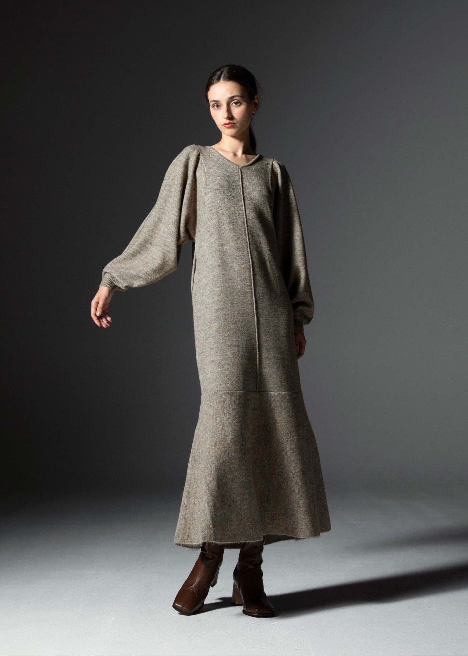 puff sleeve graceful mermaid knit OP