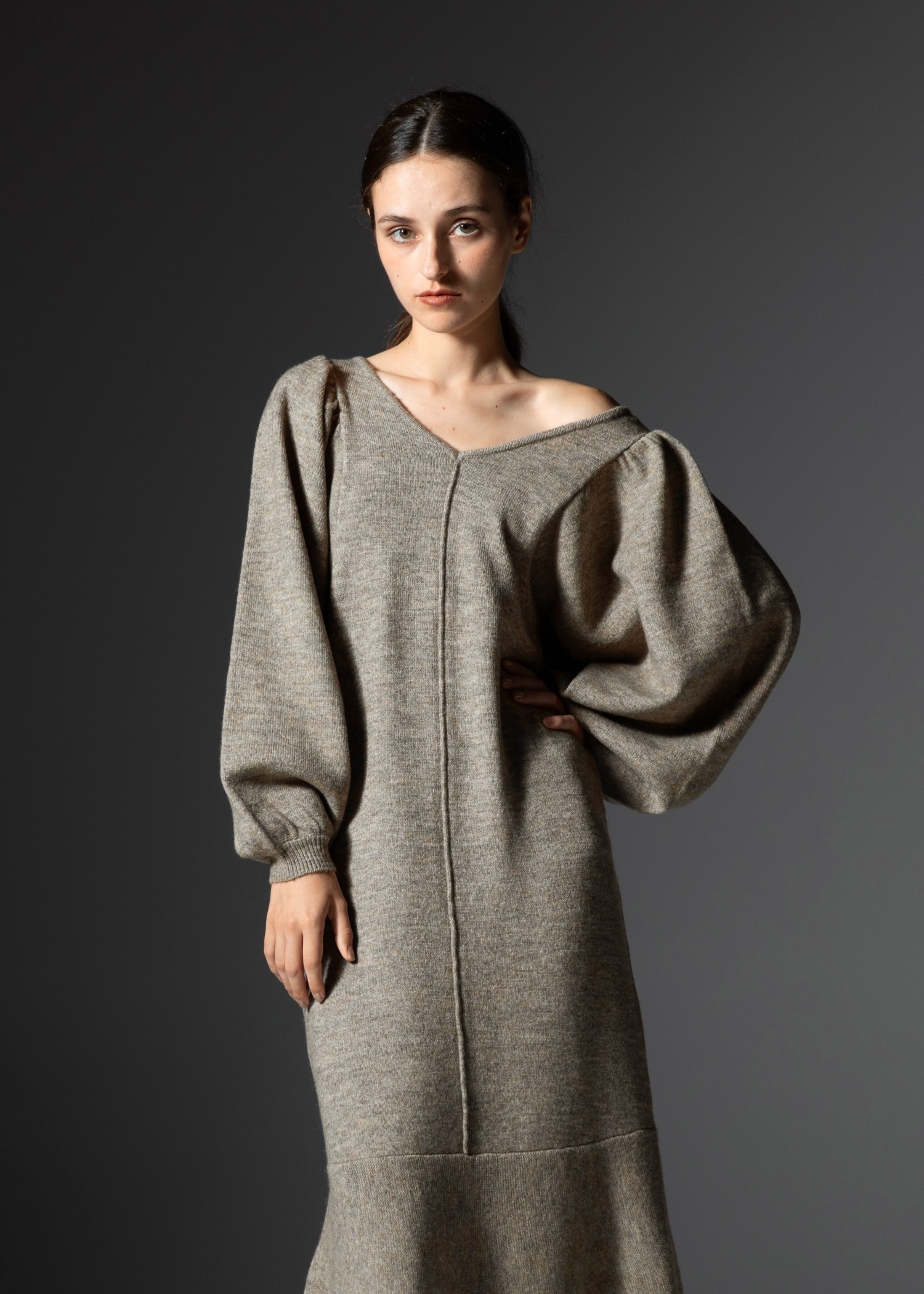 puff sleeve graceful mermaid knit OP