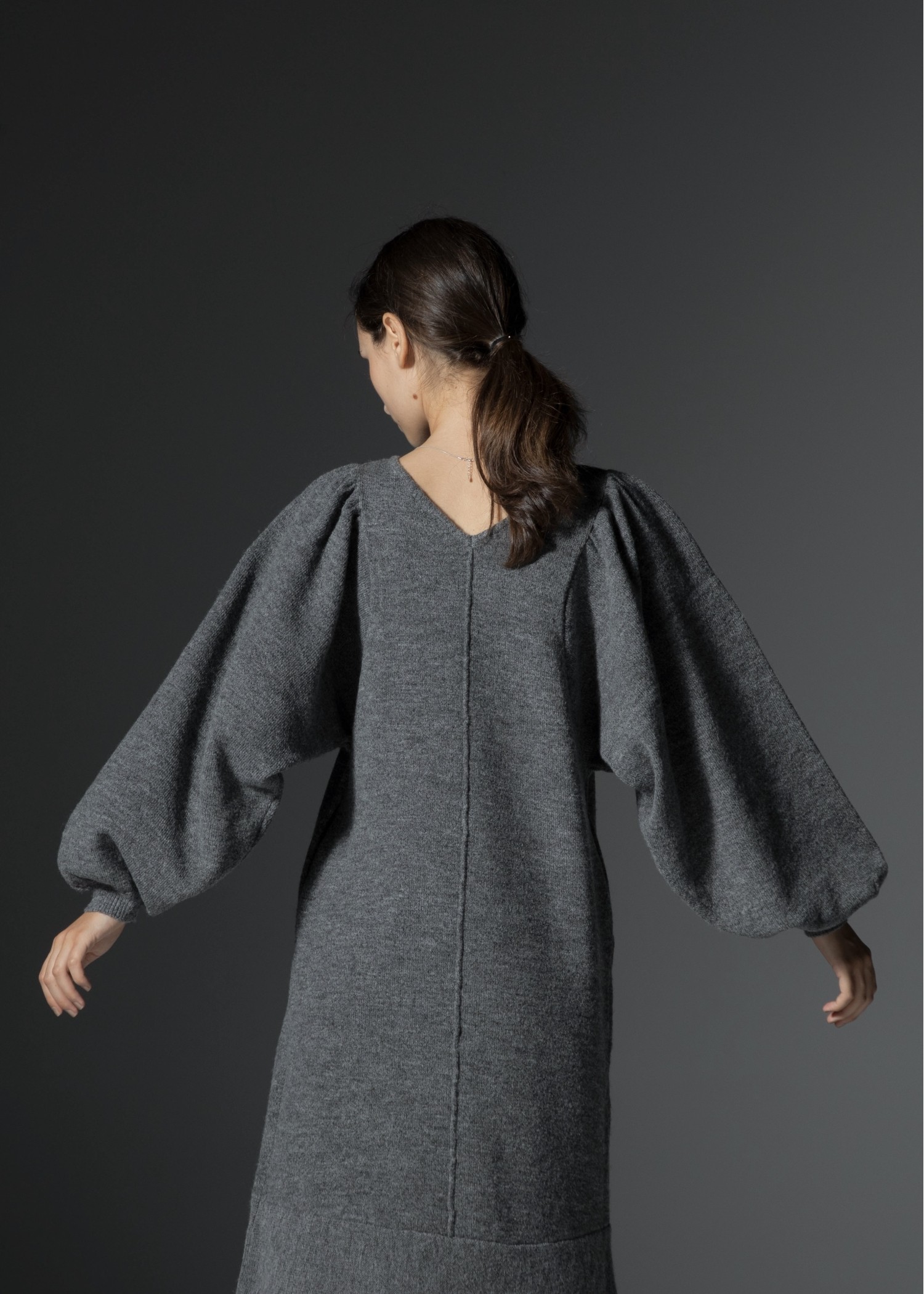 puff sleeve graceful mermaid knit OP