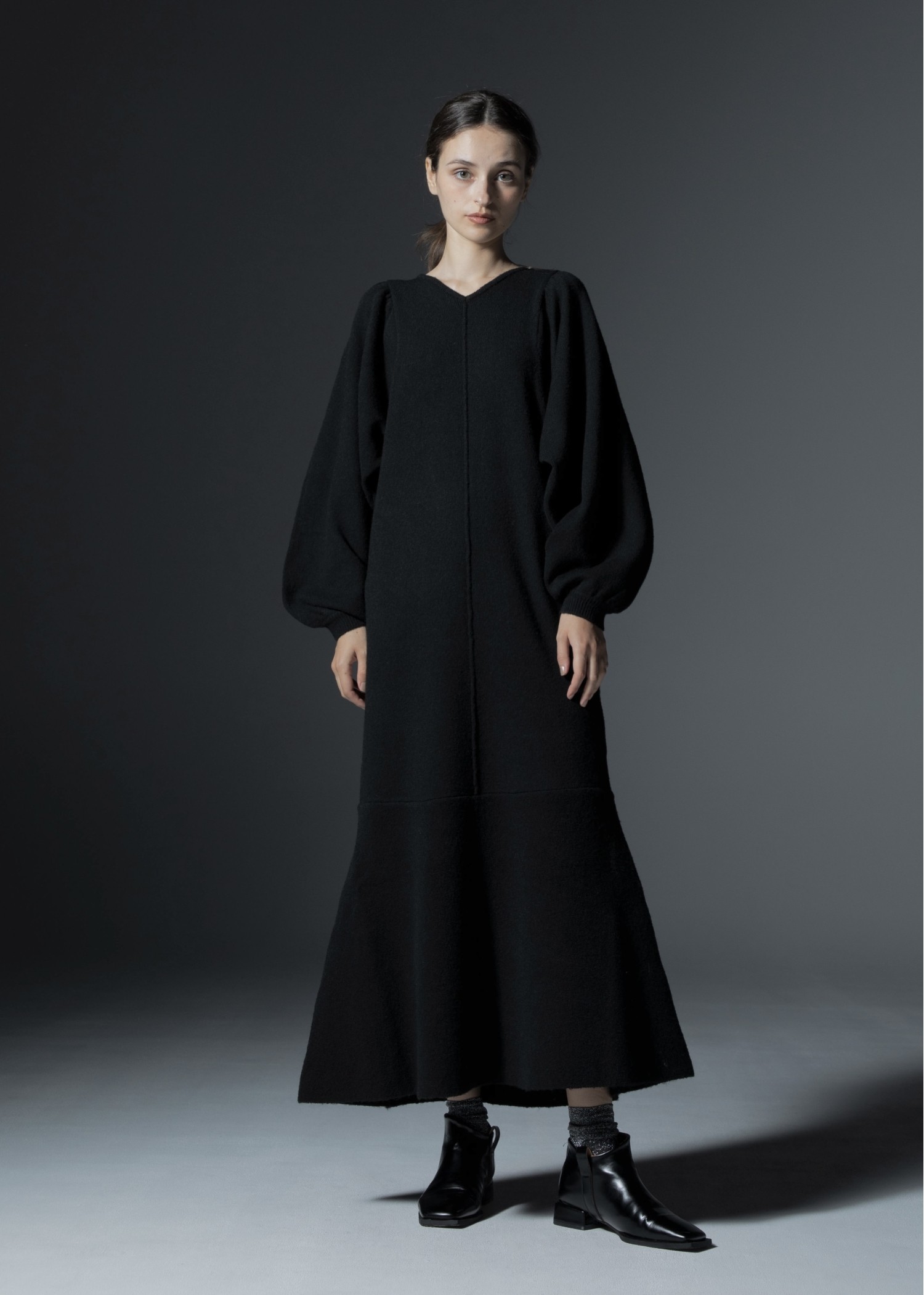 puff sleeve graceful mermaid knit OP