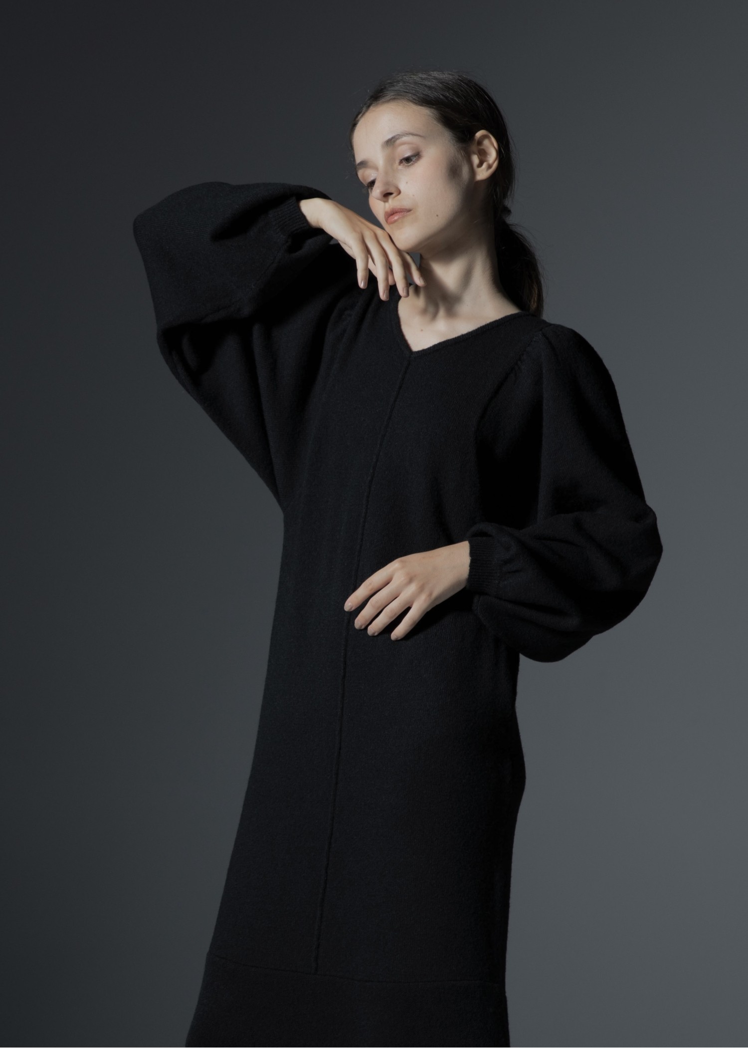 puff sleeve graceful mermaid knit OP