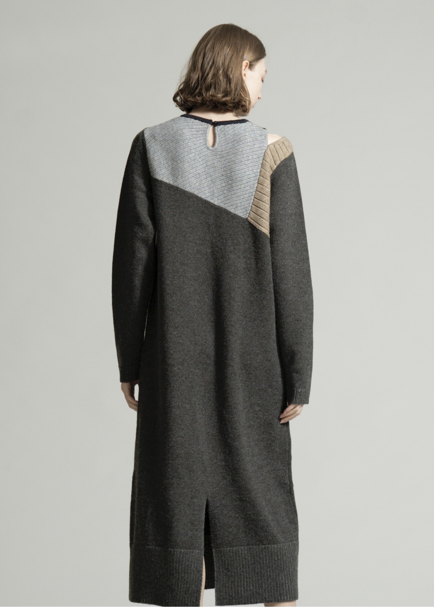 placement rib dissymmetry slit knit OP