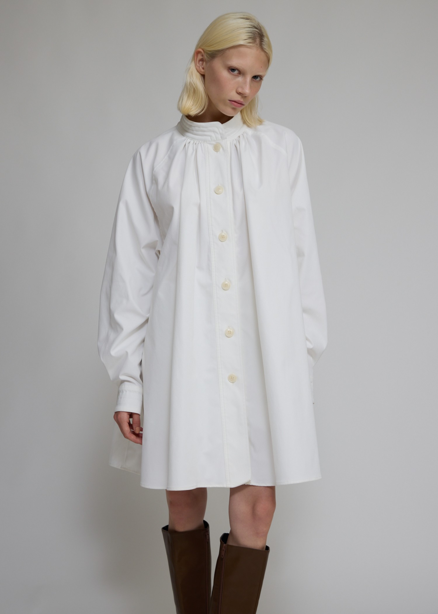 stitch detail collar tent shirt OP