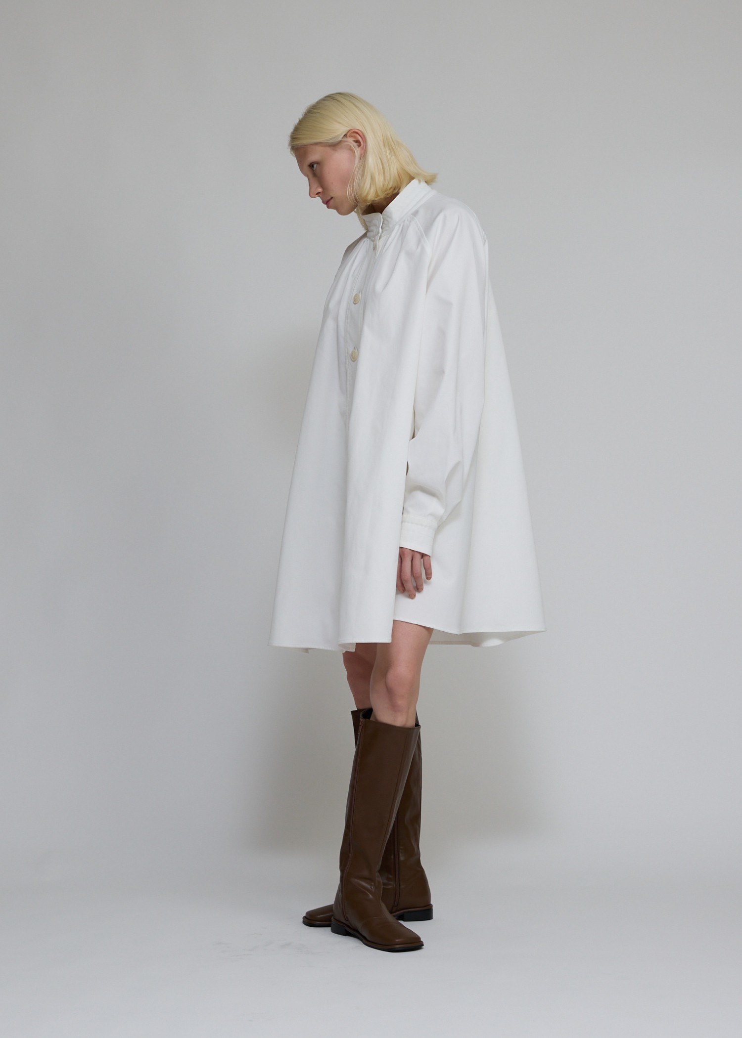 stitch detail collar tent shirt OP