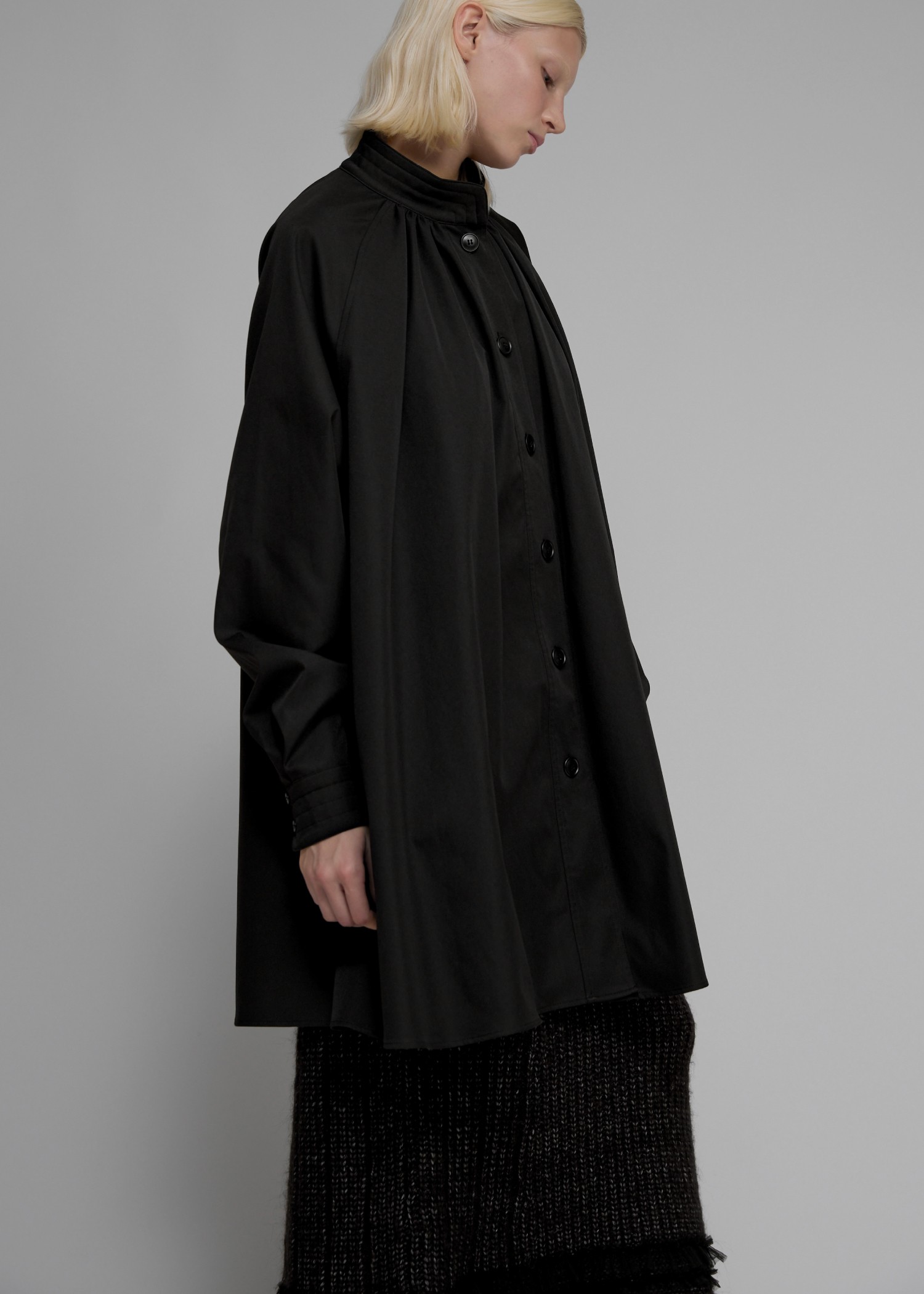 stitch detail collar tent shirt OP