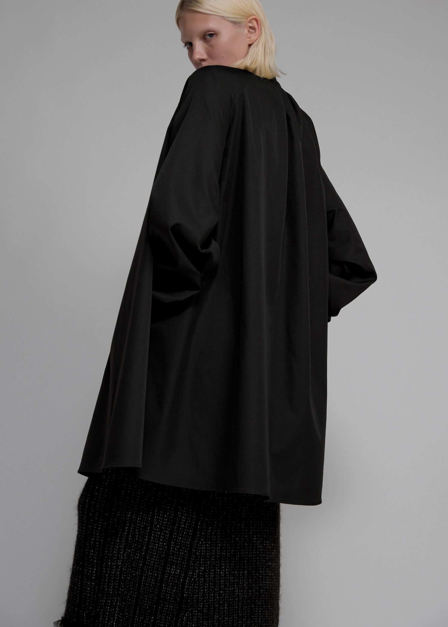 stitch detail collar tent shirt OP