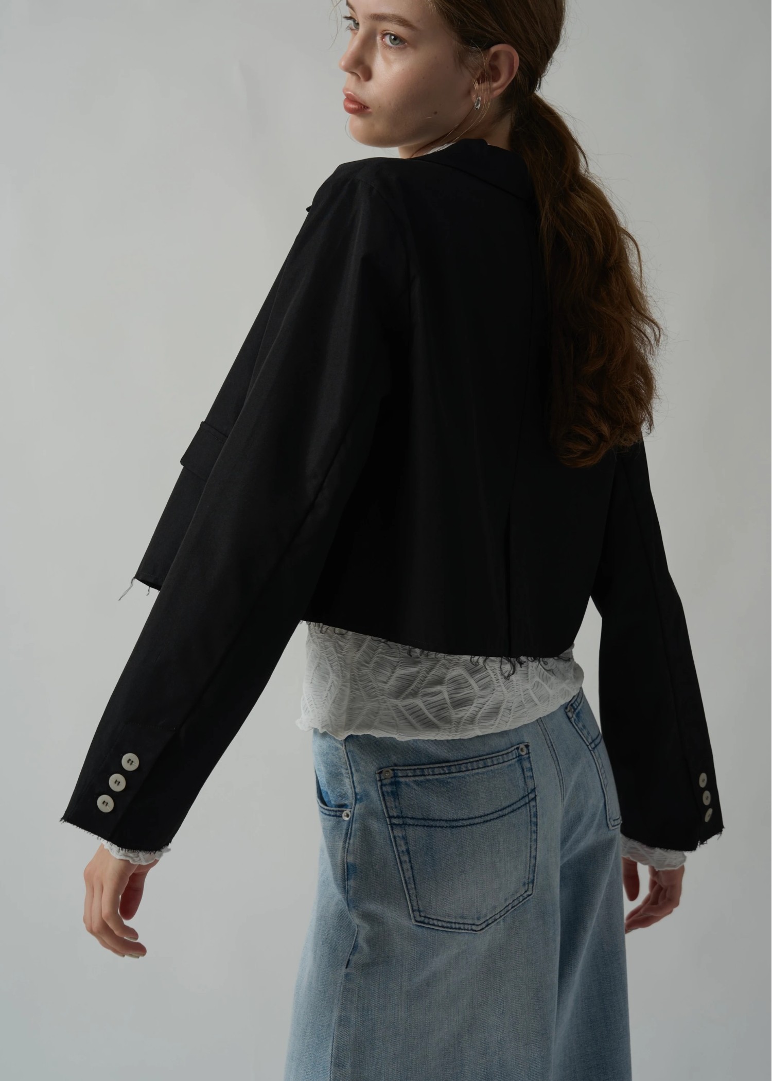 skipper collar bi color button SH/JK