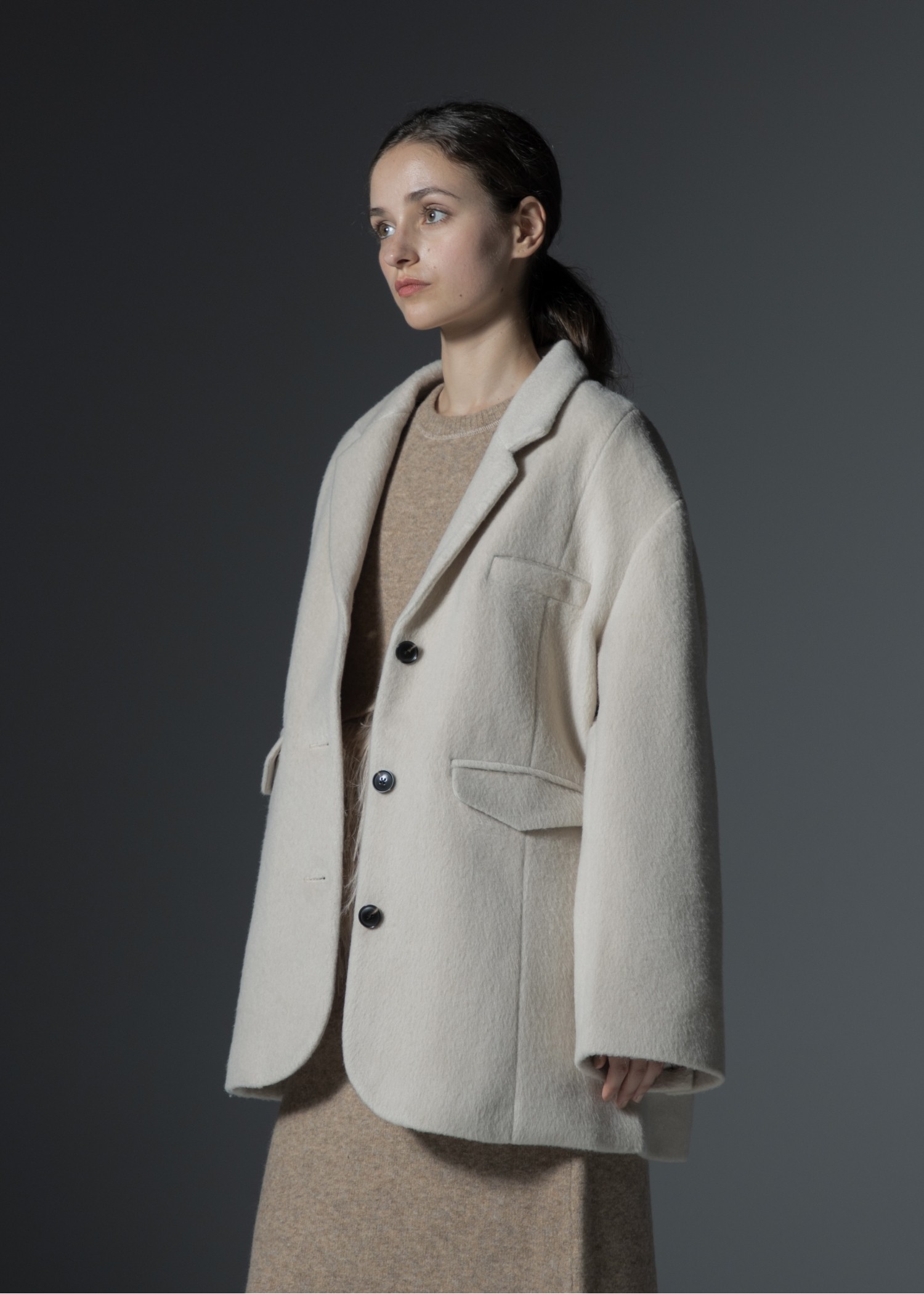 fluffy shaggy oversize tailored JK/coat