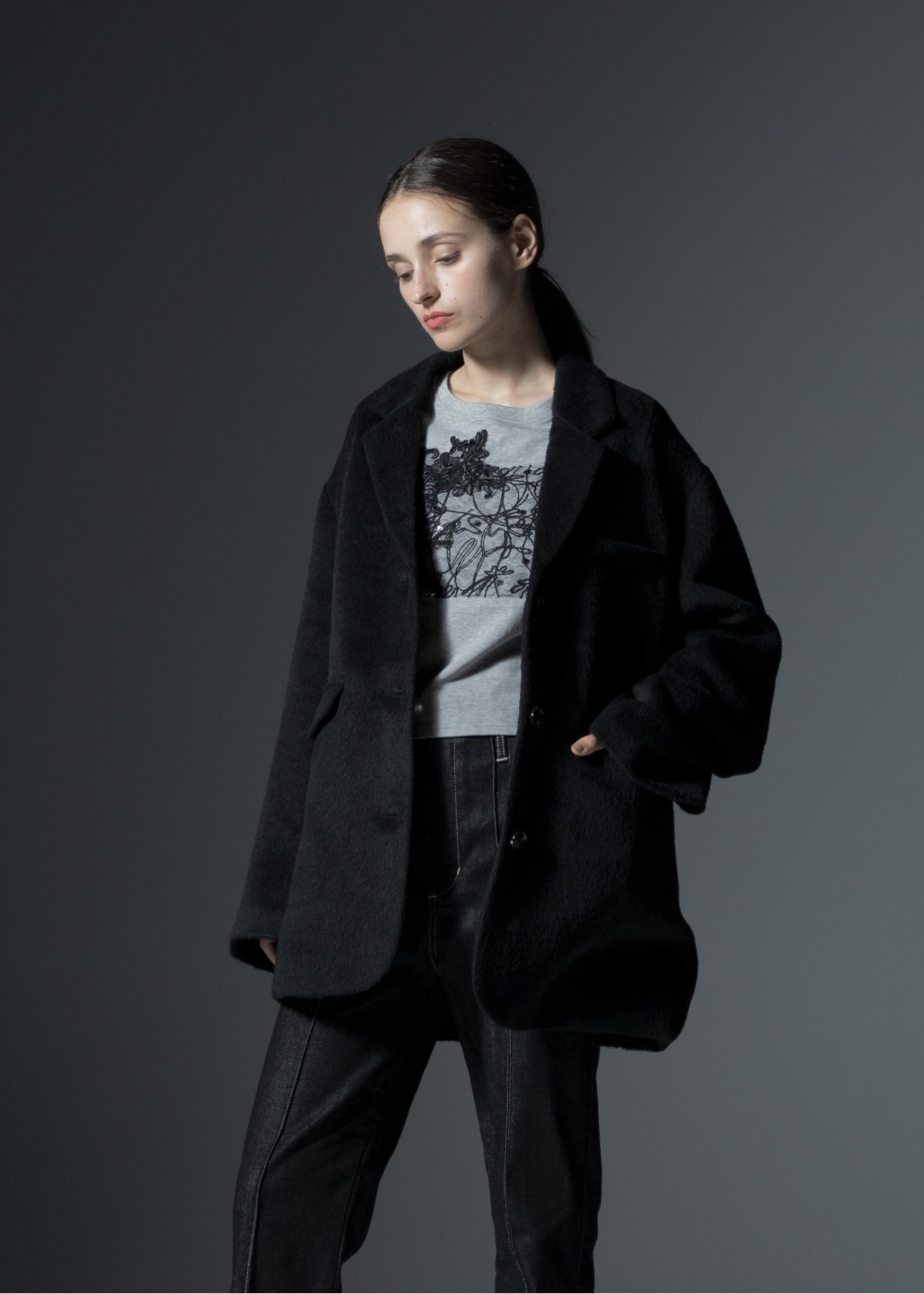 fluffy shaggy oversize tailored JK/coat