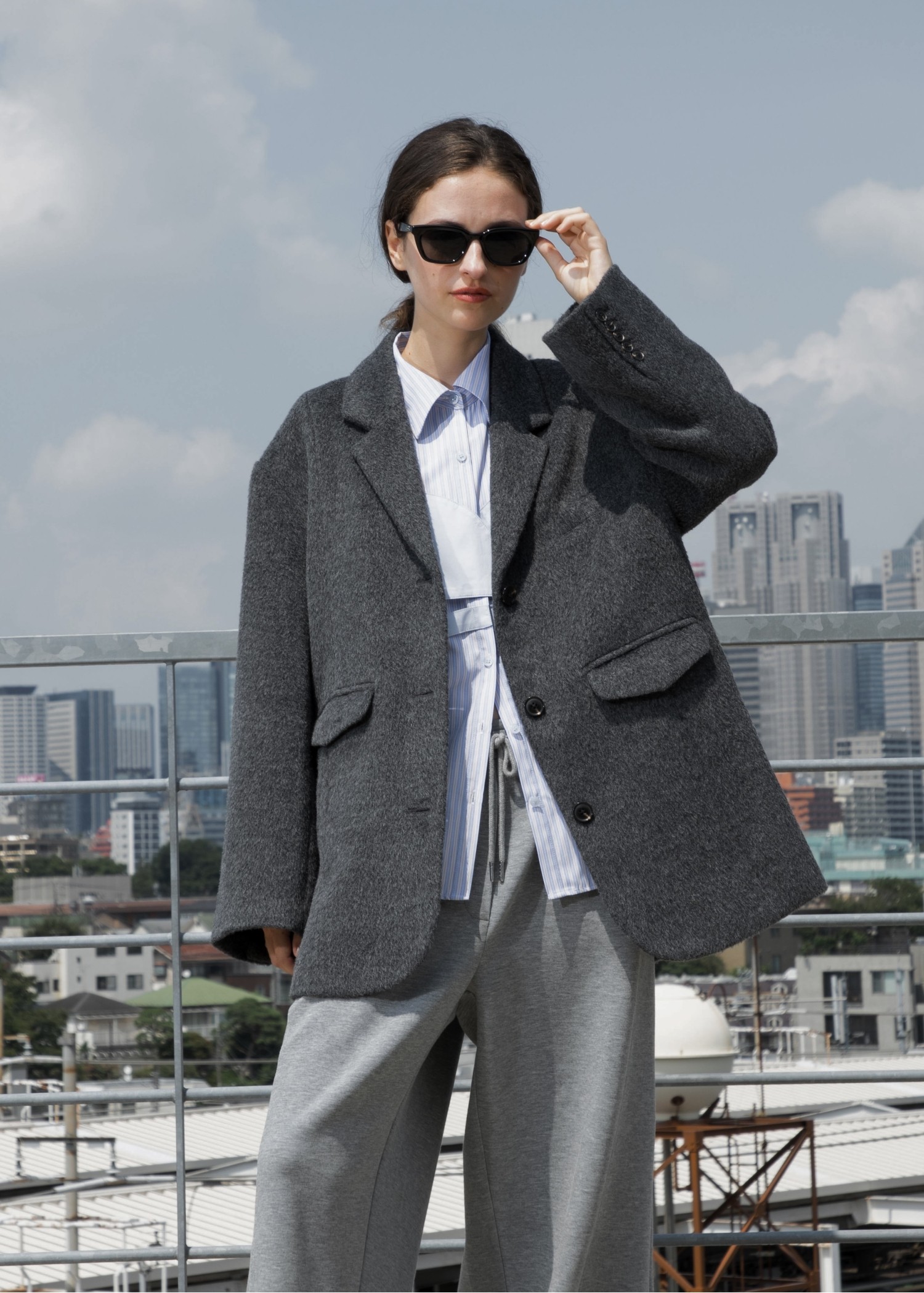 fluffy shaggy oversize tailored JK/coat