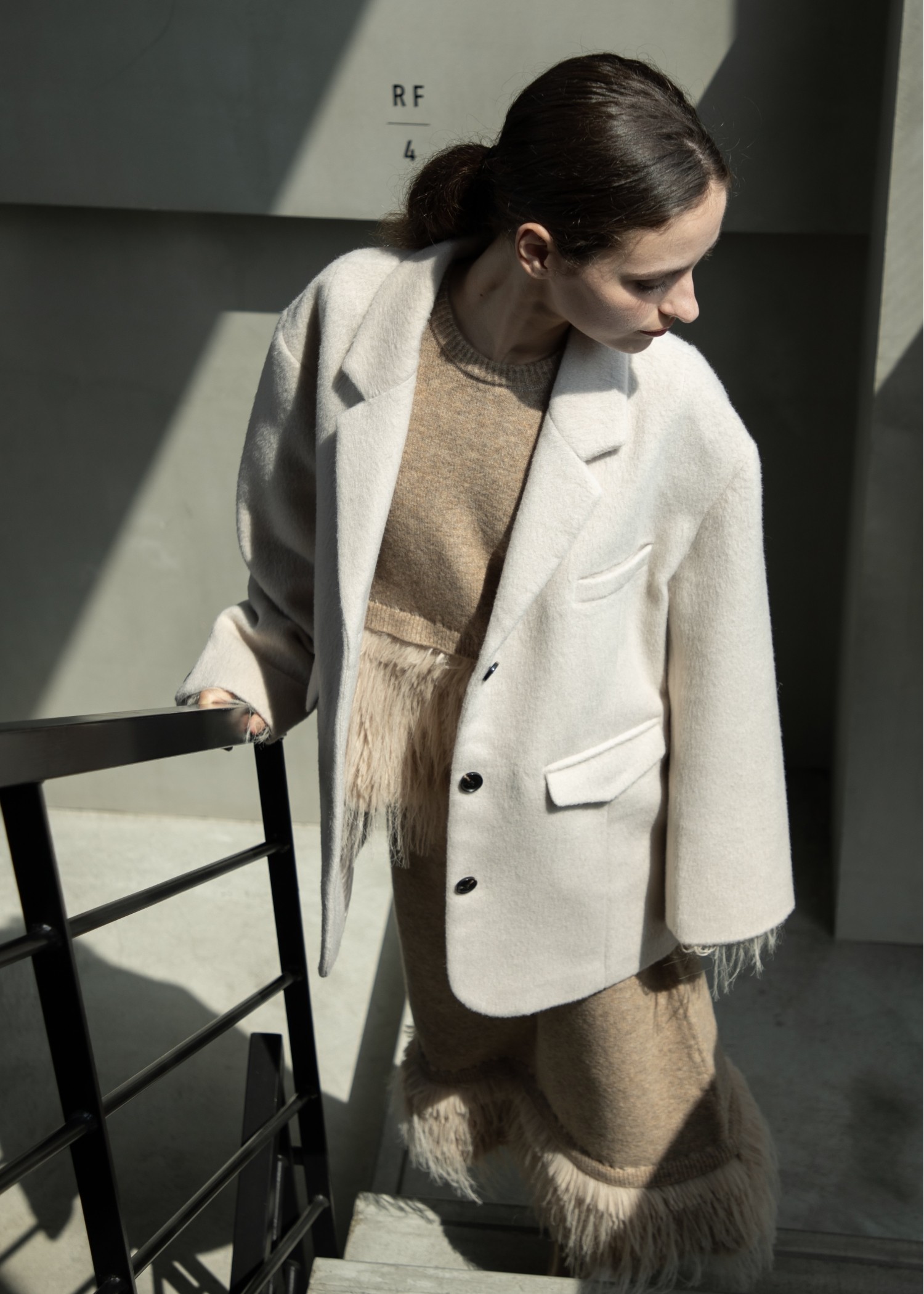 fluffy shaggy oversize tailored JK/coat