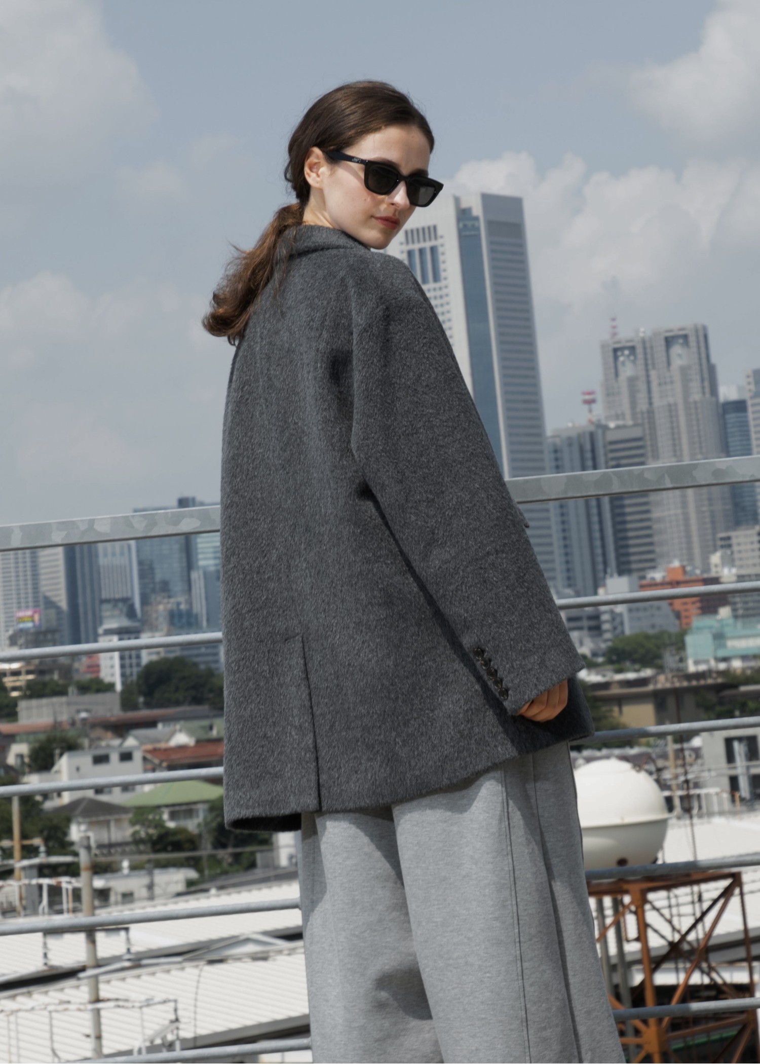 fluffy shaggy oversize tailored JK/coat