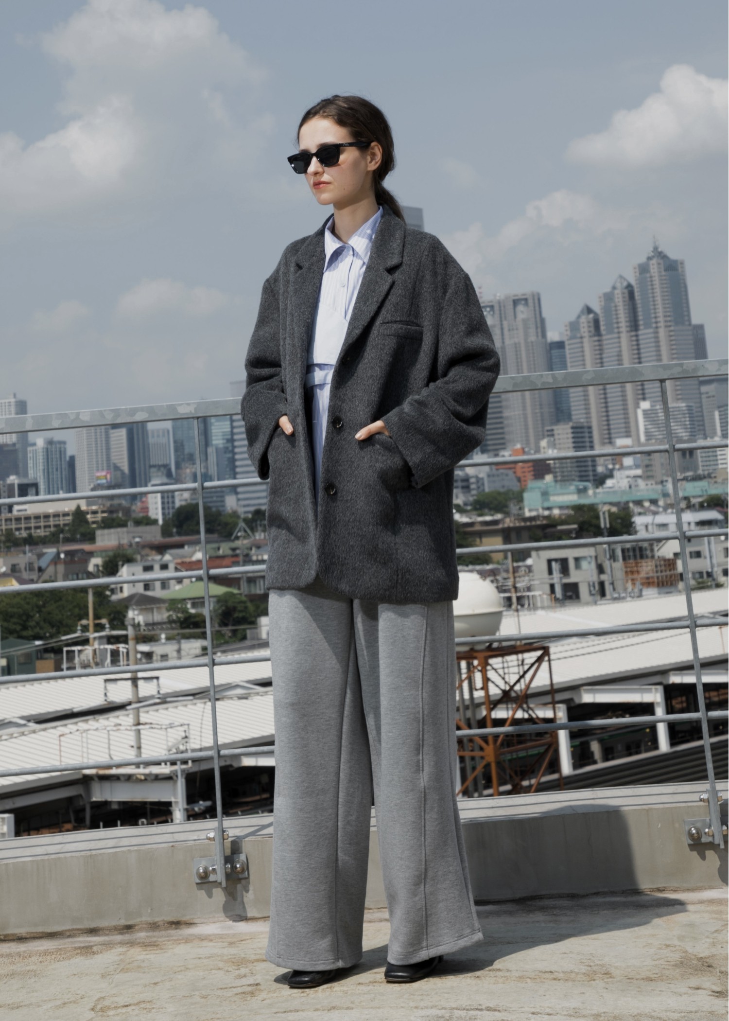 fluffy shaggy oversize tailored JK/coat
