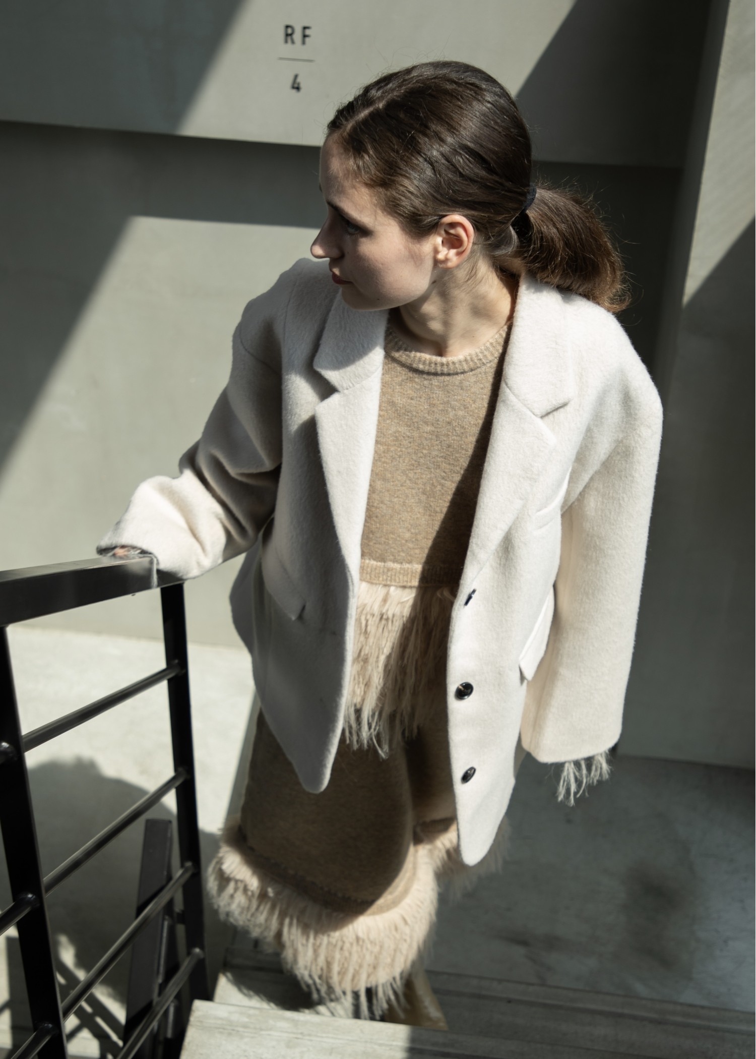 fluffy shaggy oversize tailored JK/coat