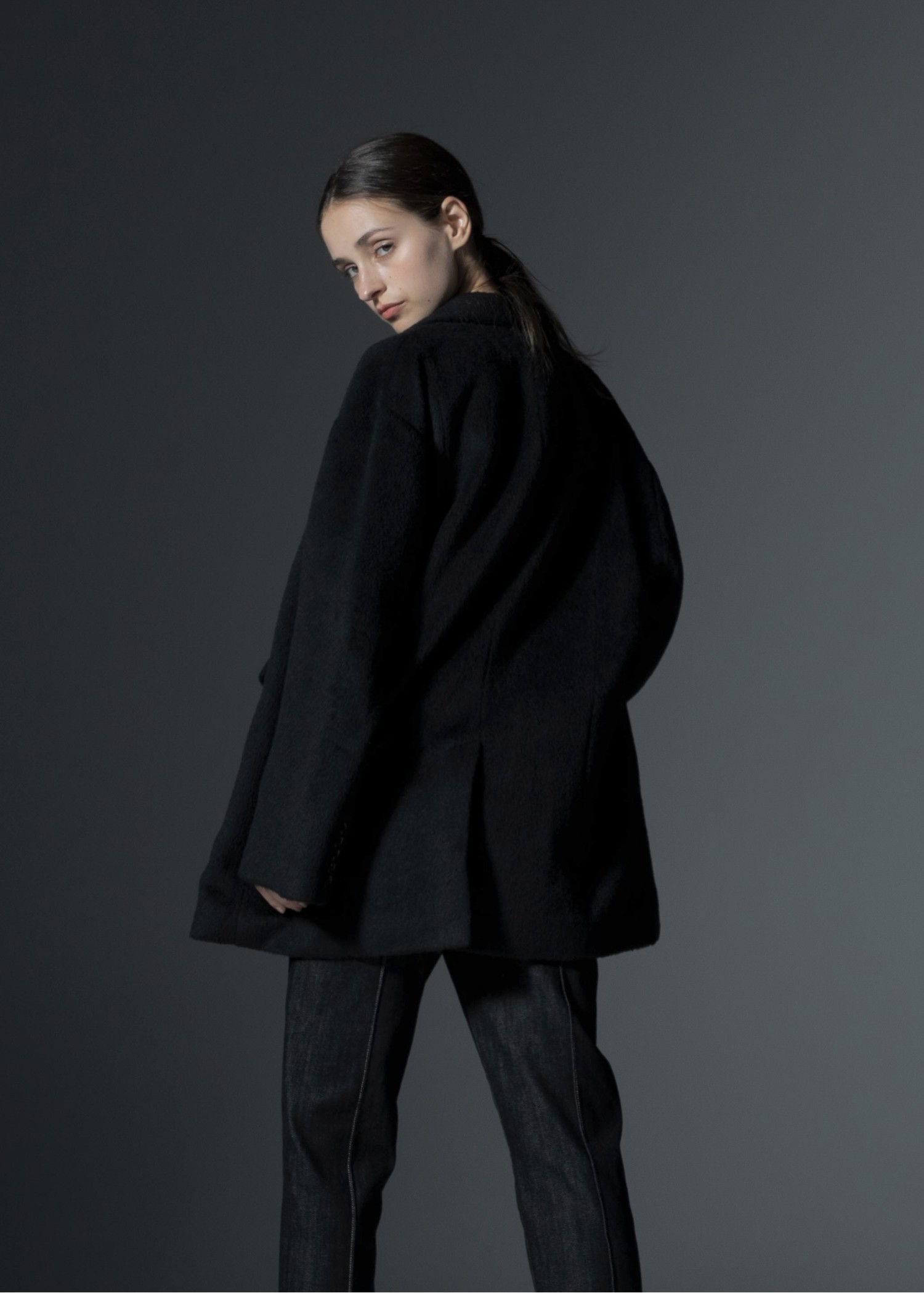 fluffy shaggy oversize tailored JK/coat