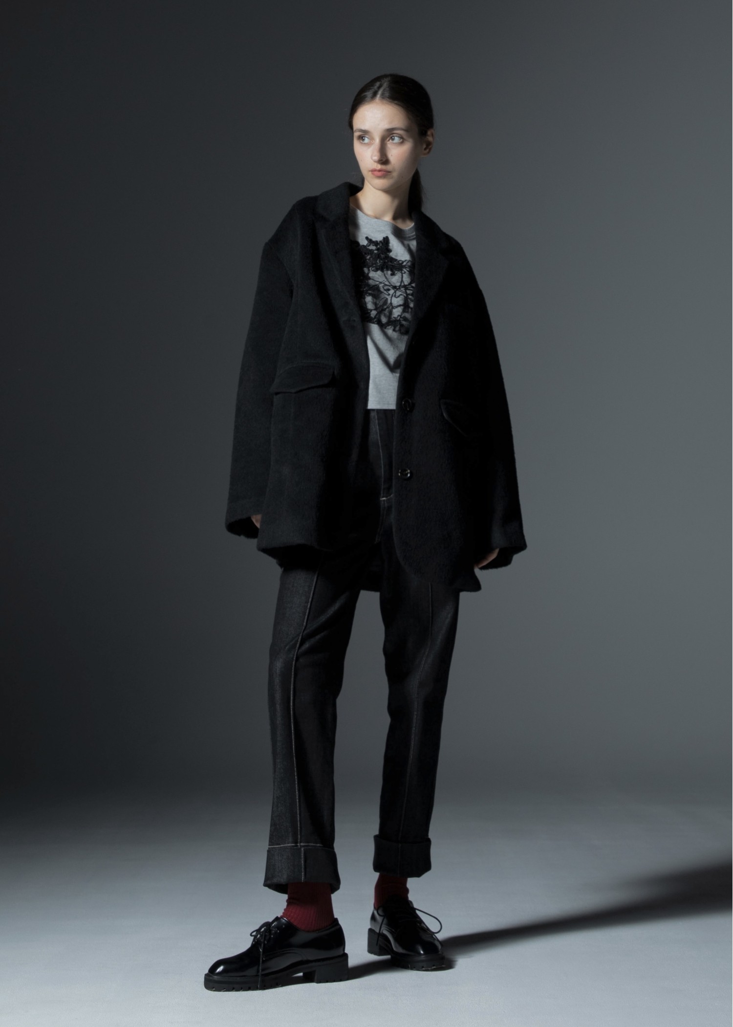 fluffy shaggy oversize tailored JK/coat