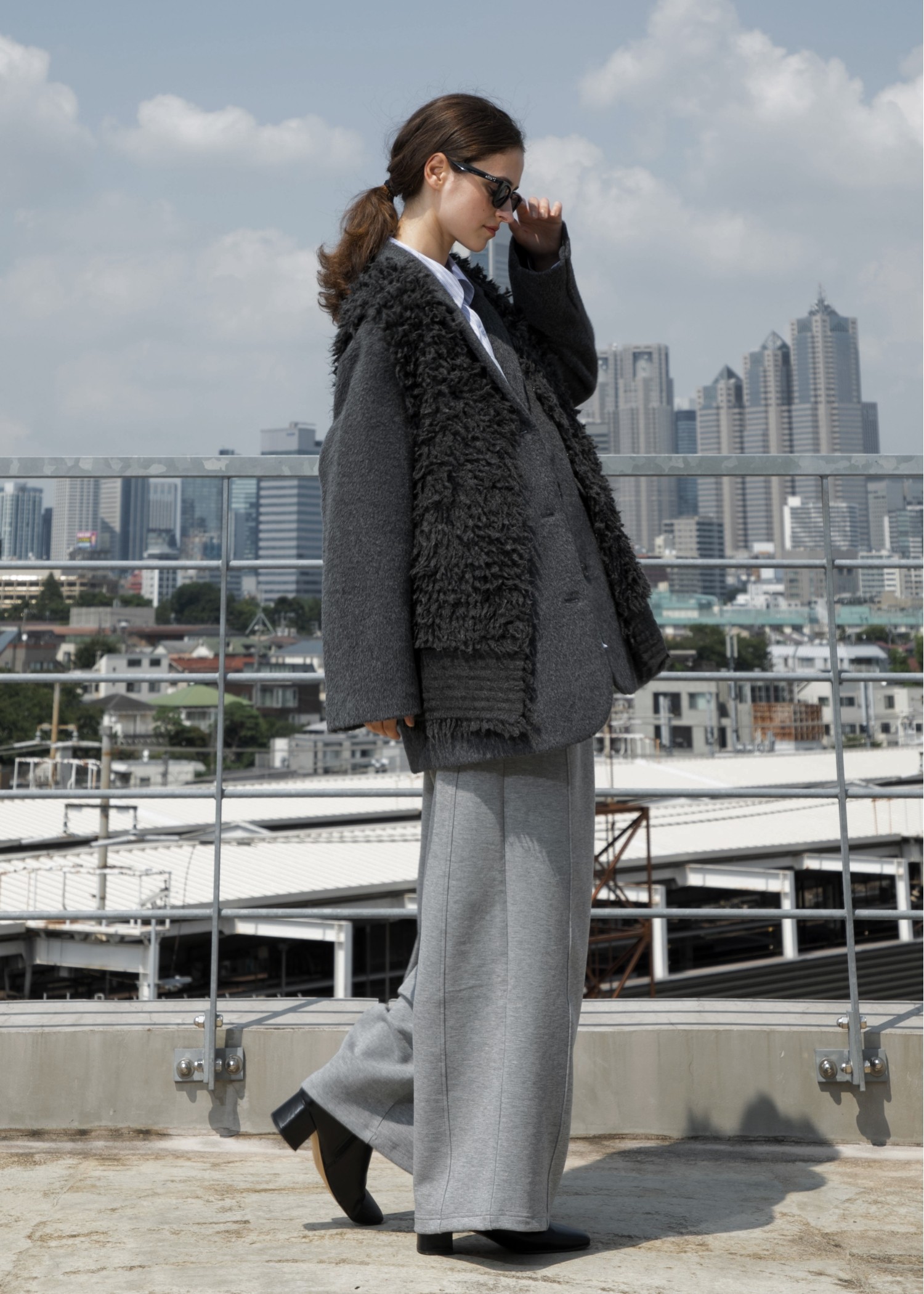 fluffy shaggy oversize tailored JK/coat