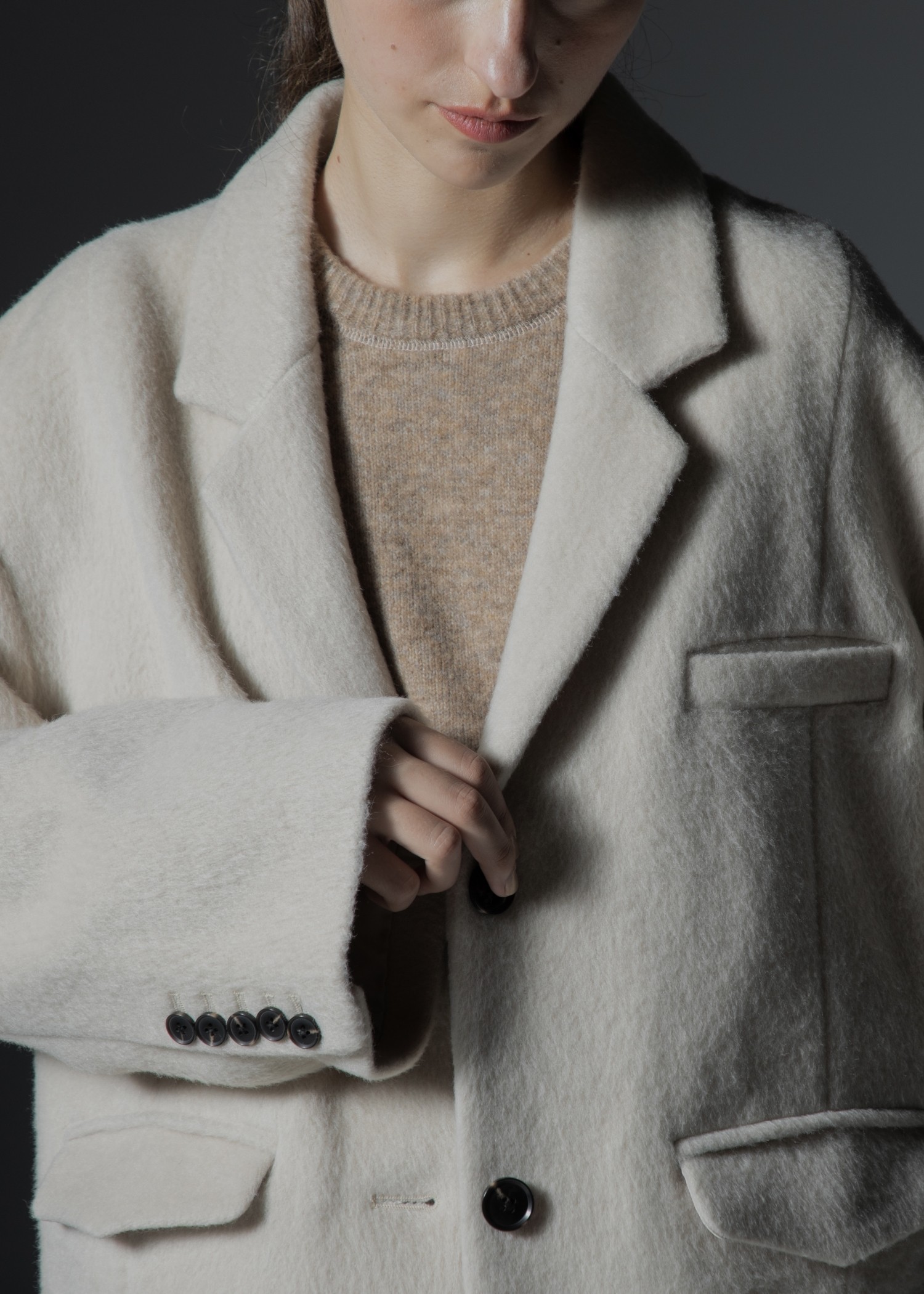 fluffy shaggy oversize tailored JK/coat