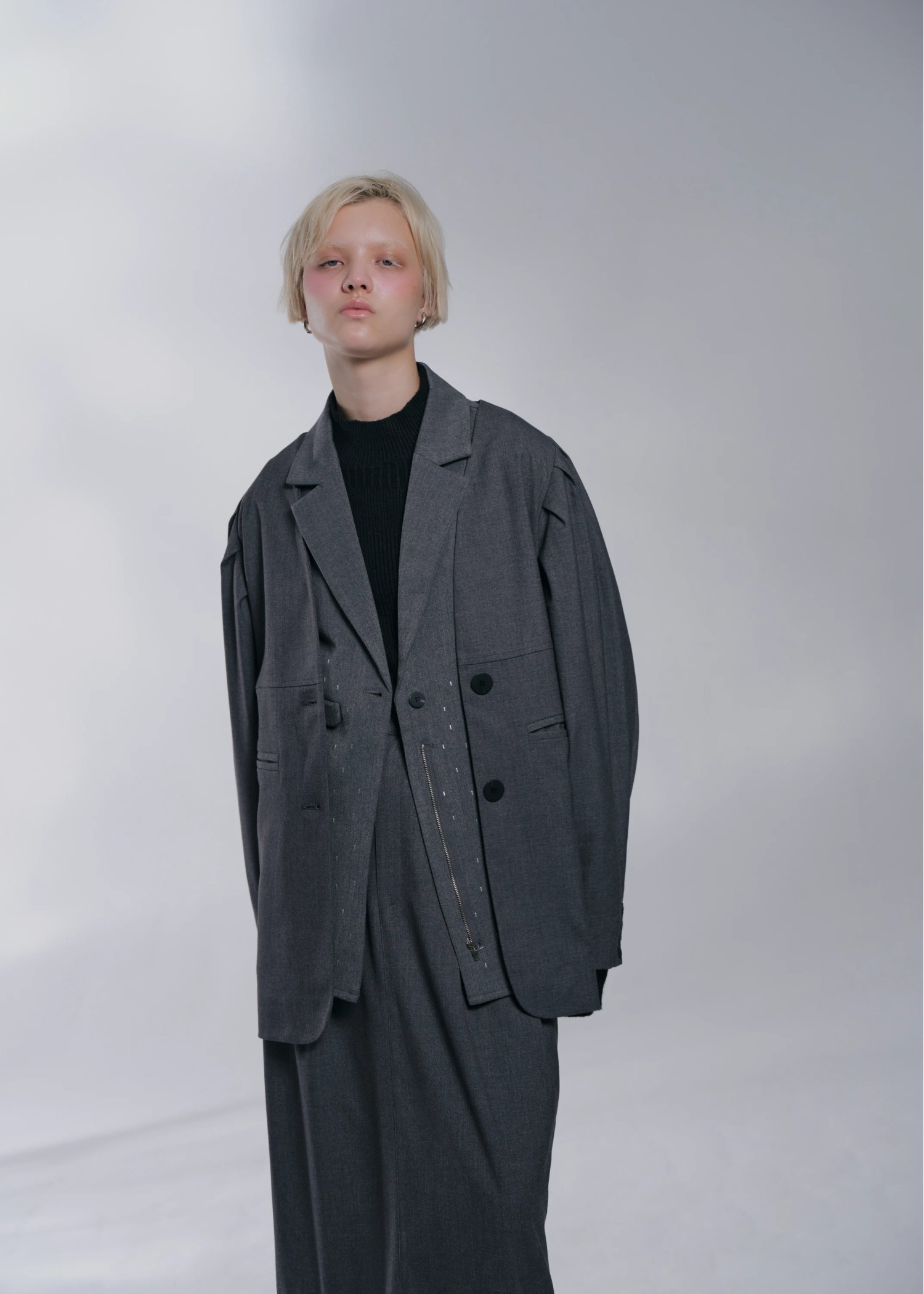 volume tuck sleeve no collar JK