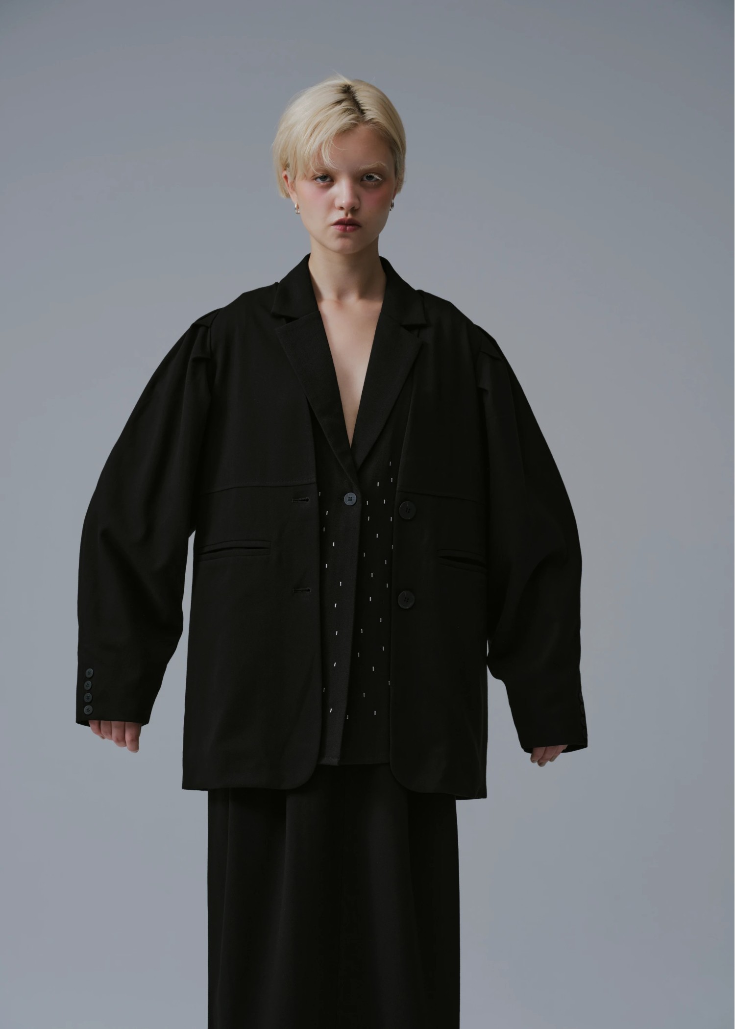 volume tuck sleeve no collar JK