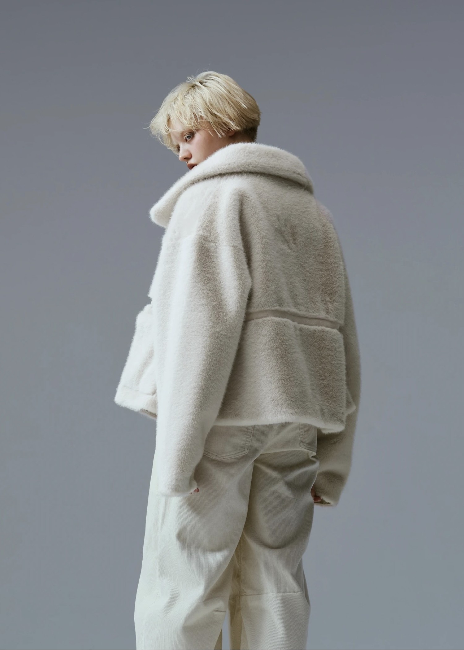 reversible fur suede soutien collar JK/coat