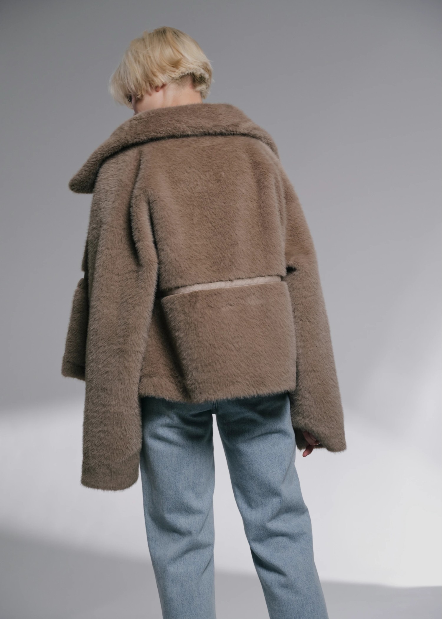 reversible fur suede soutien collar JK/coat