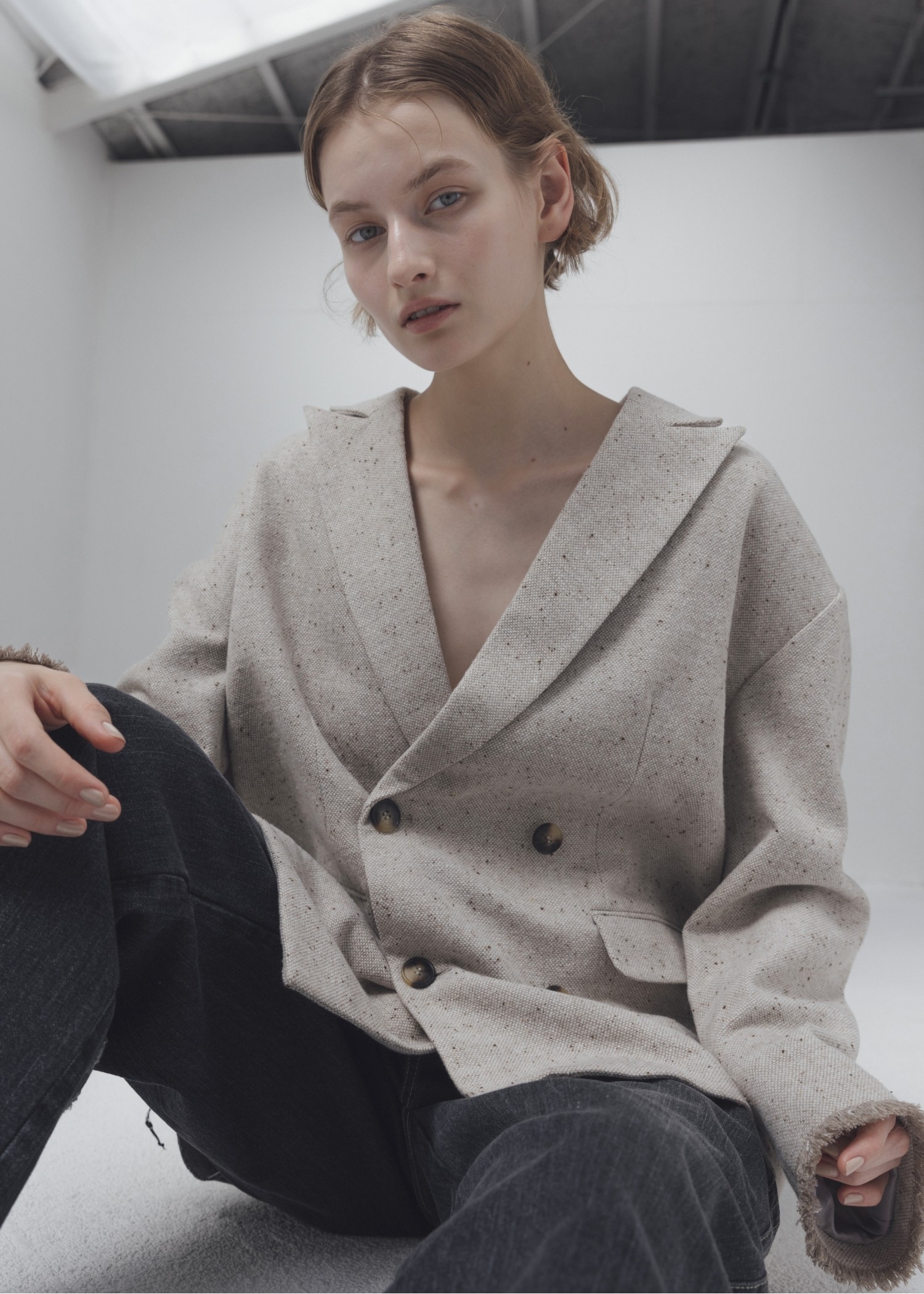 fringe material variation peaked lapel JK