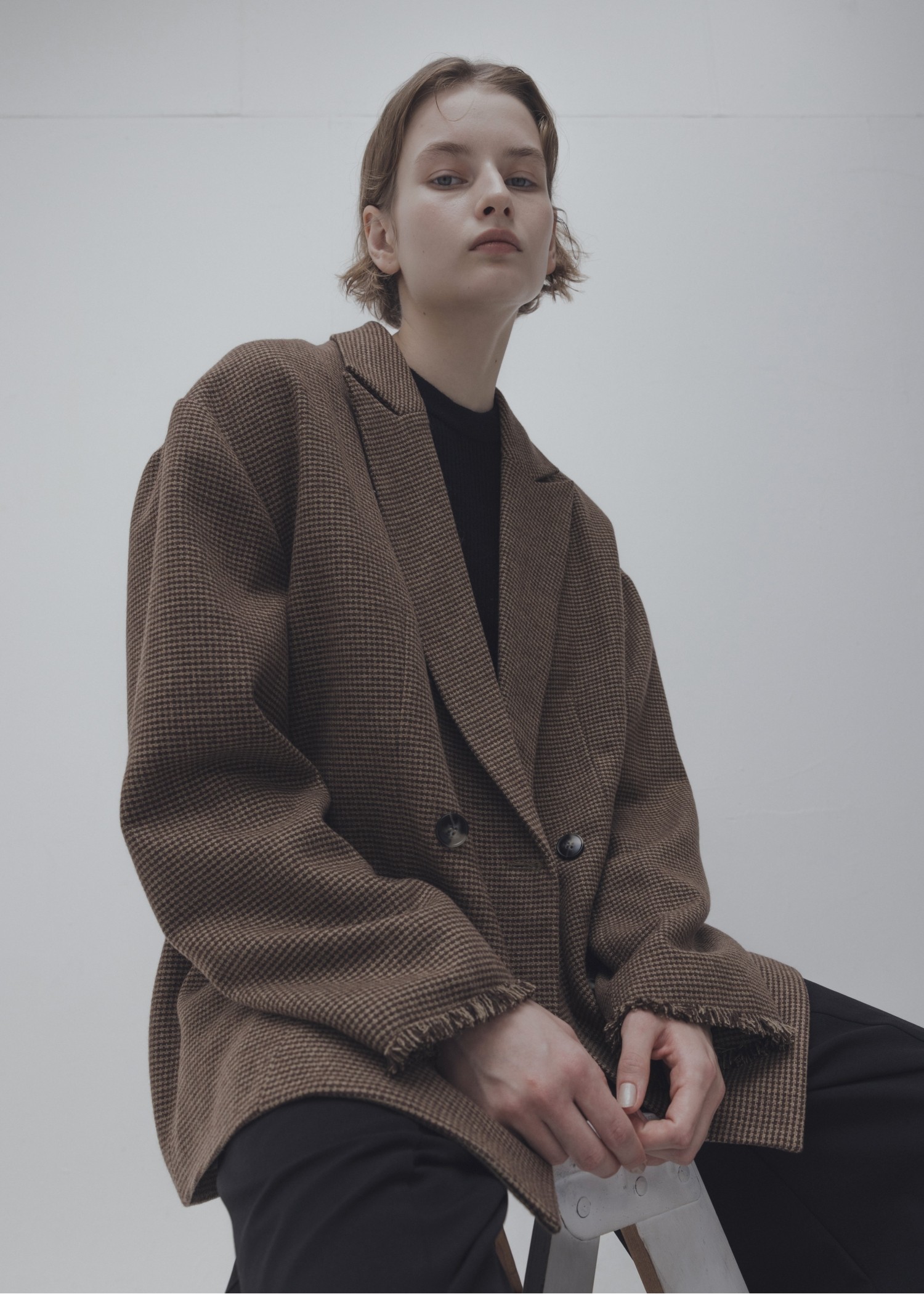 fringe material variation peaked lapel JK