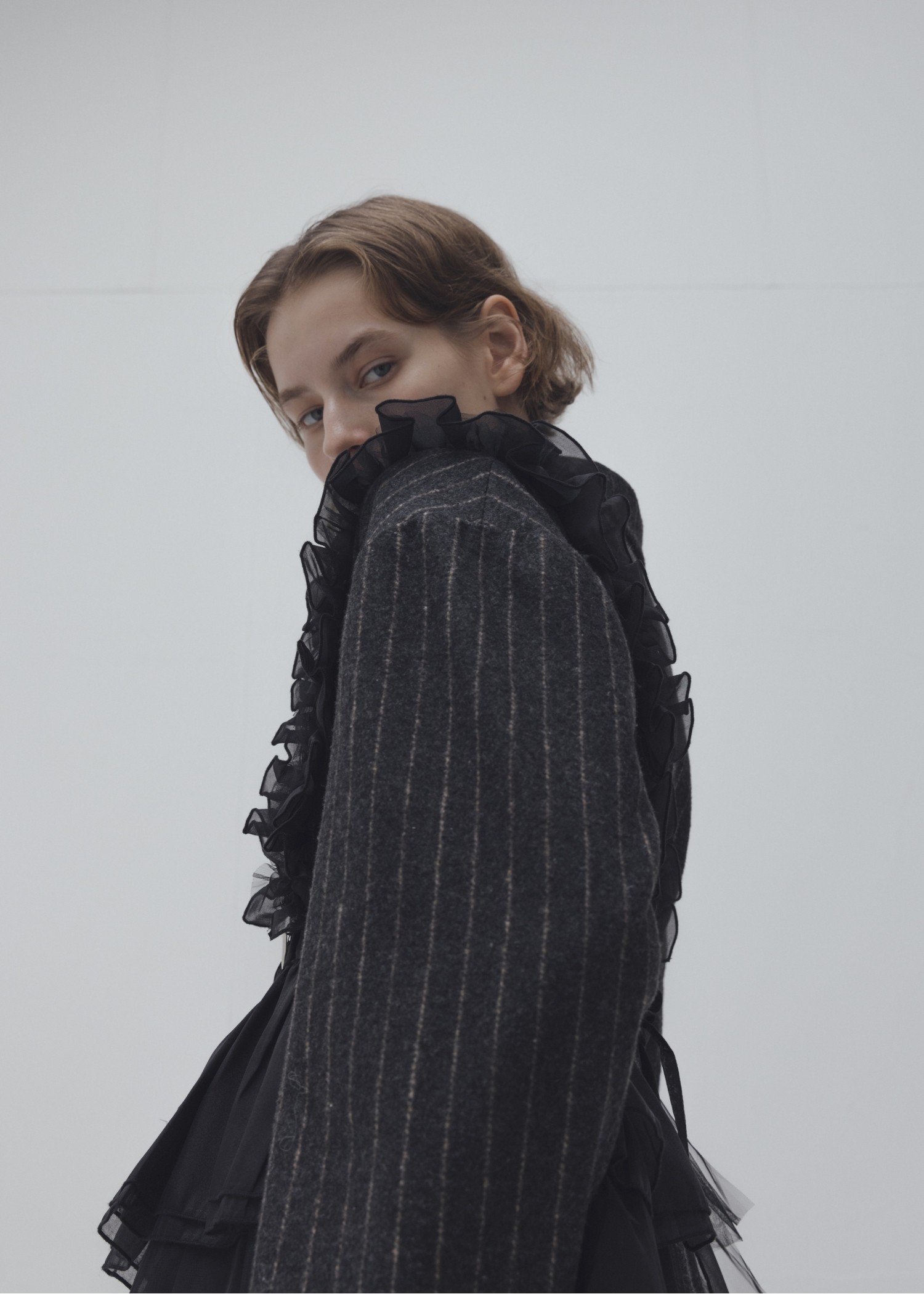 fringe material variation peaked lapel JK