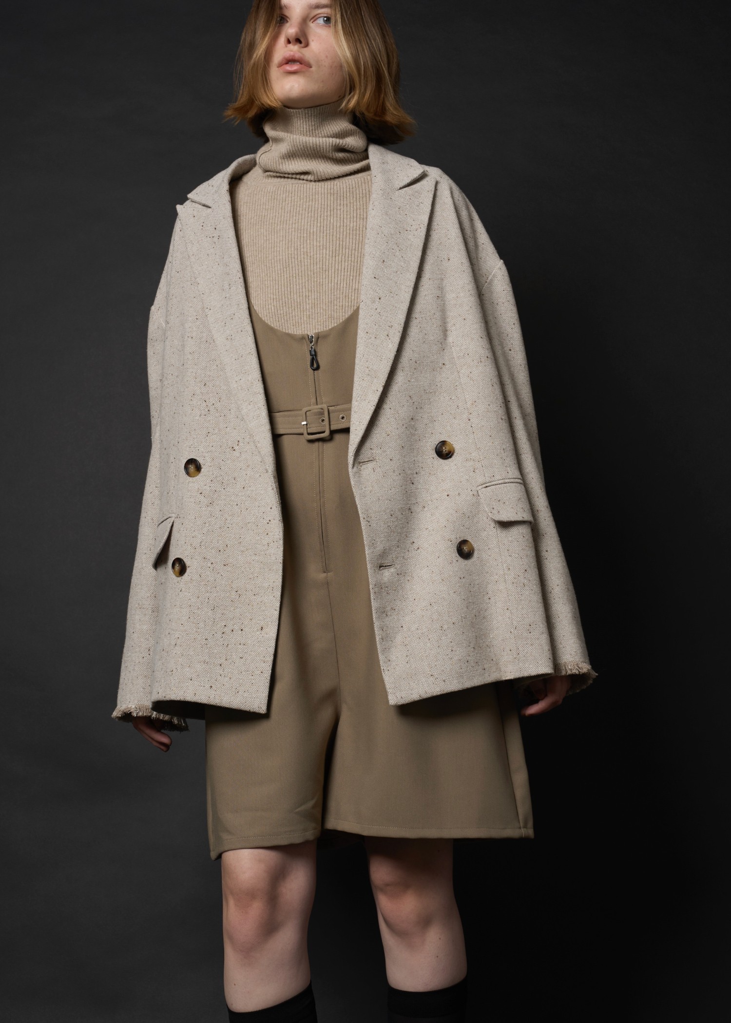 fringe material variation peaked lapel JK