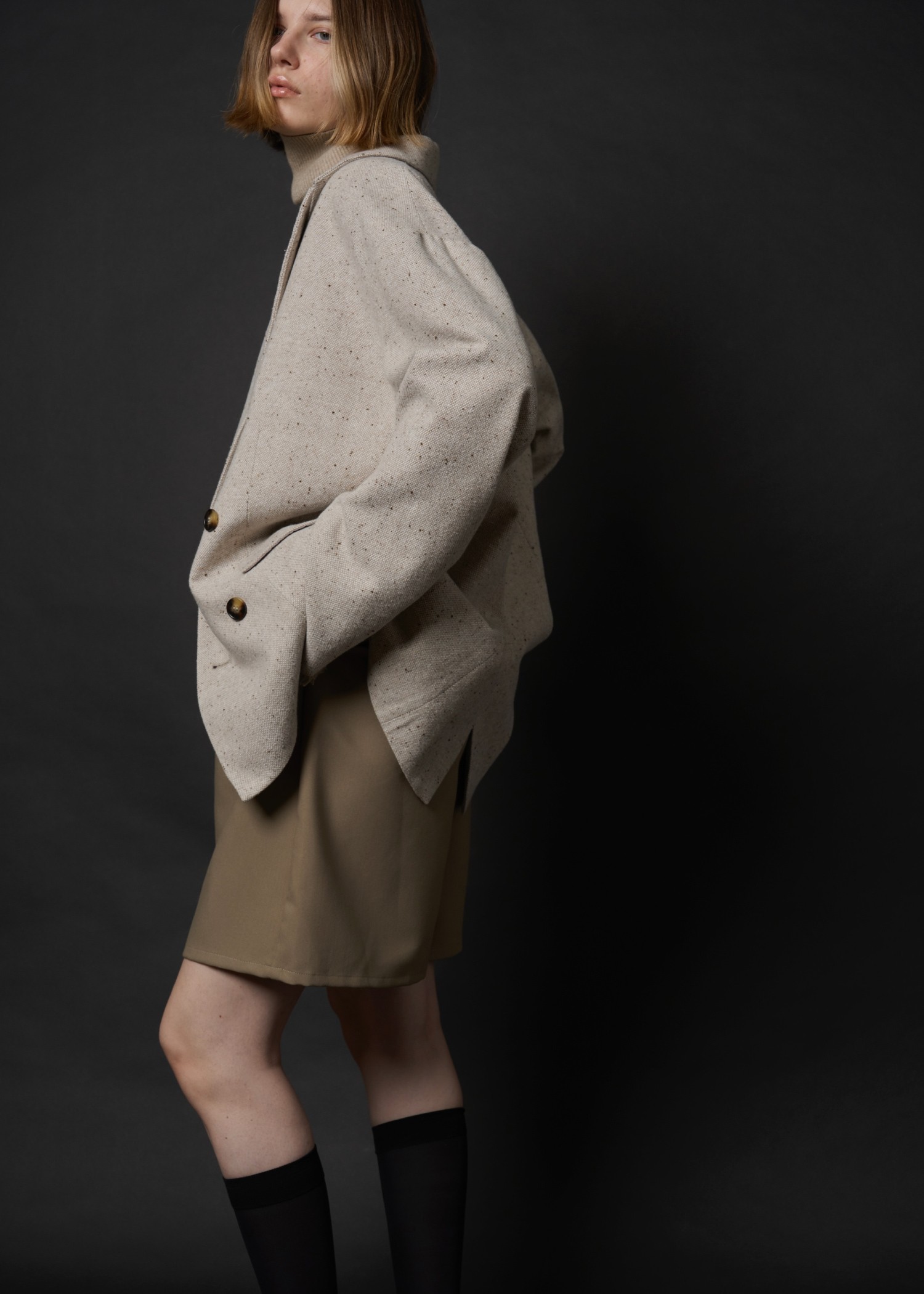 fringe material variation peaked lapel JK