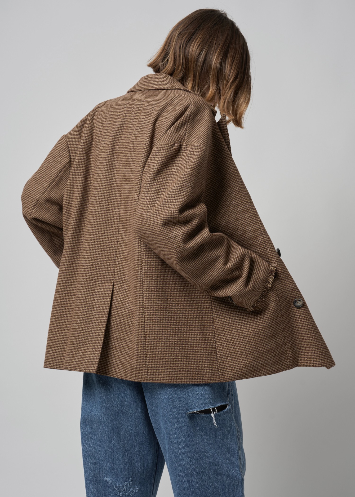 fringe material variation peaked lapel JK