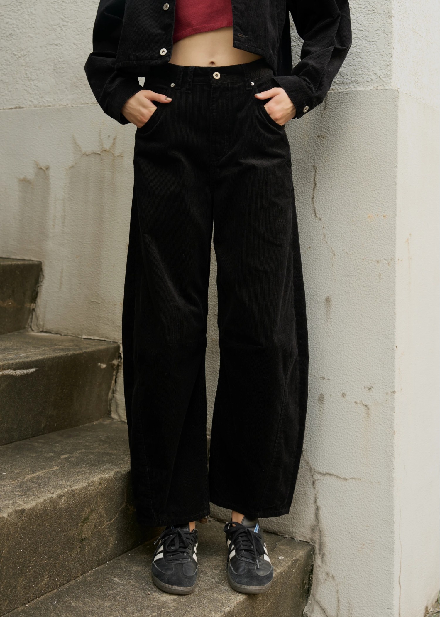 corduroy darts curve silhouette PT