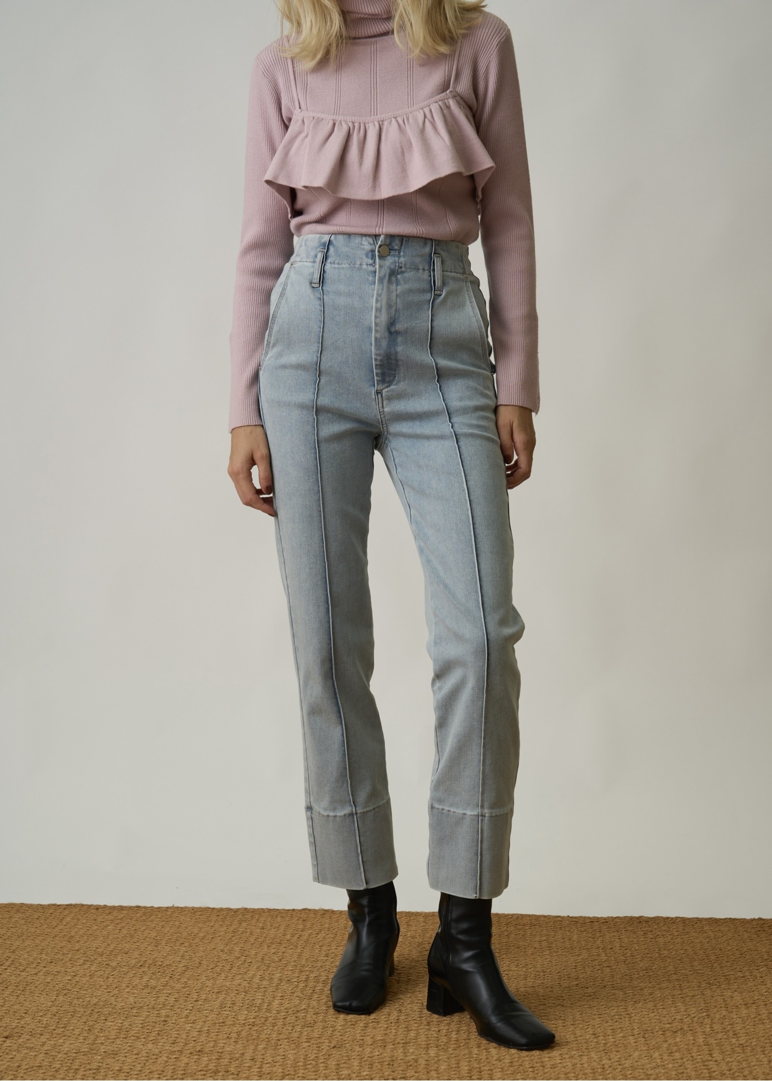 denim bi color center stitch PT