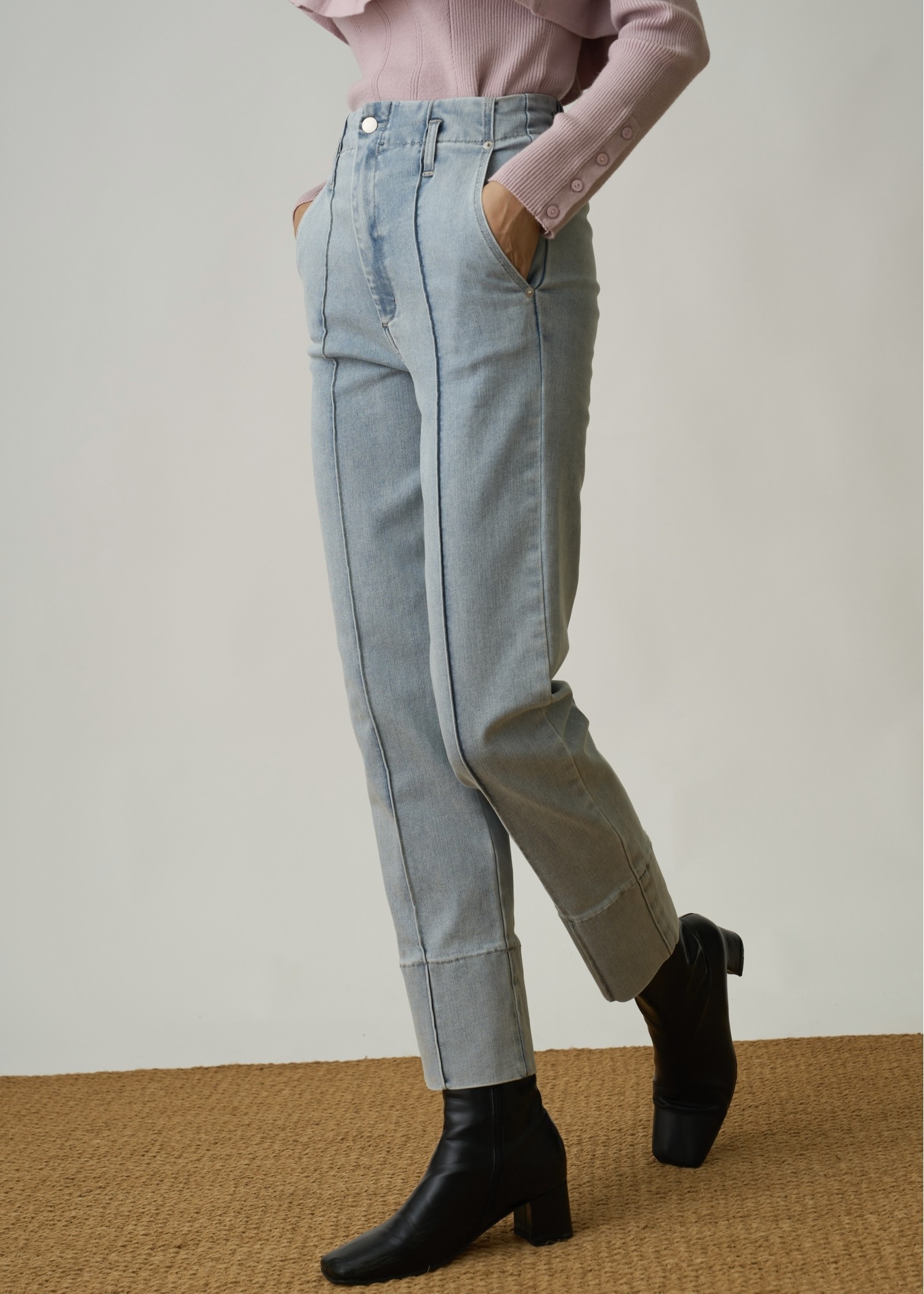 denim bi color center stitch PT