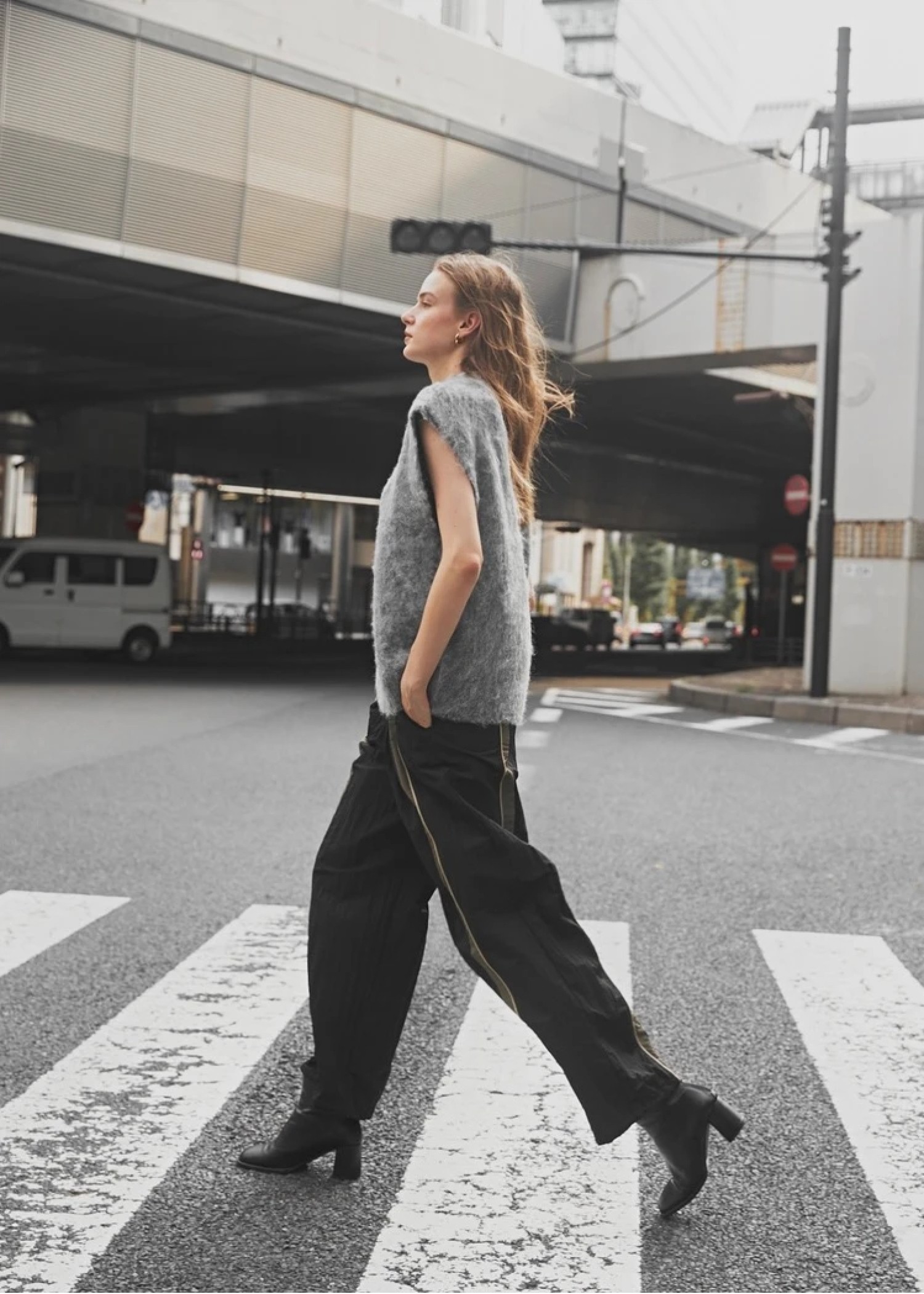 bi color line nylon wide PT