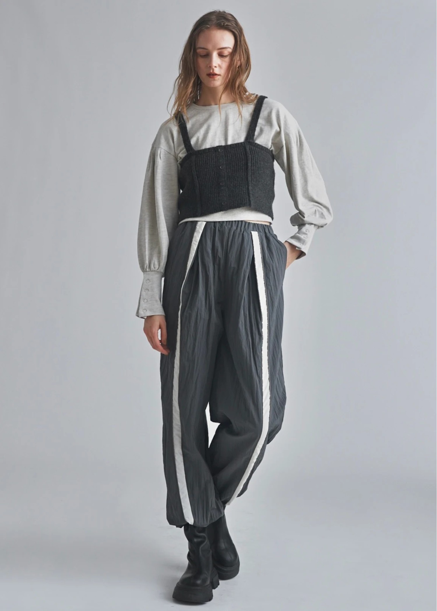 bi color line nylon wide PT