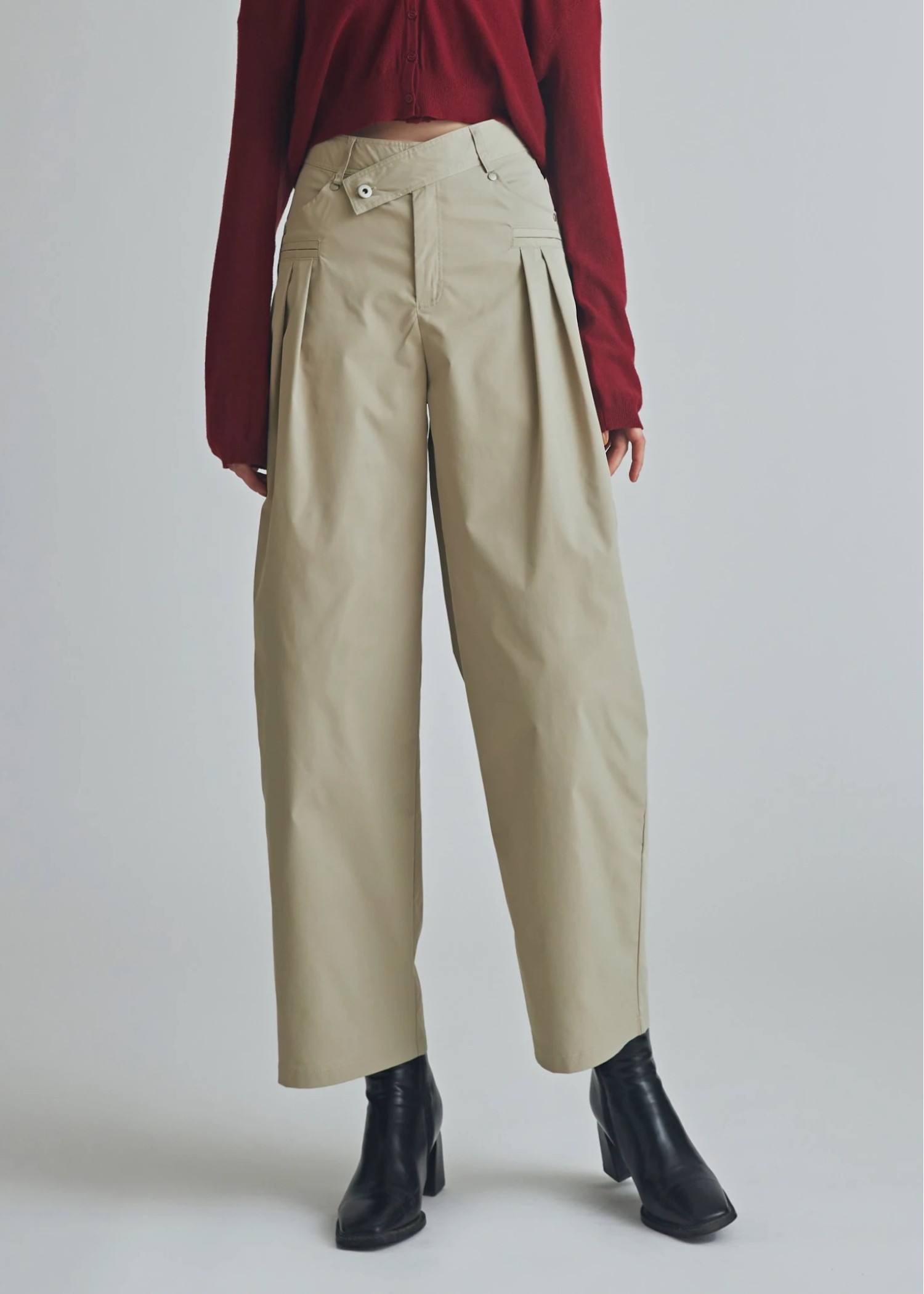 chino cross belt tuck curve PT