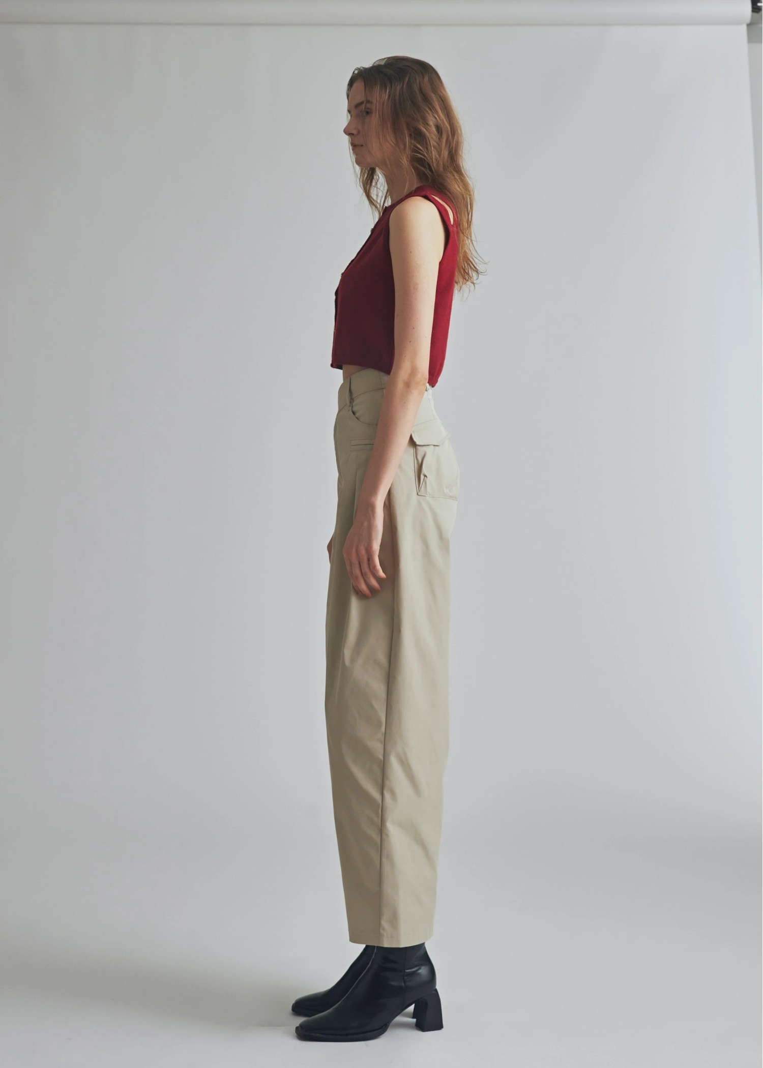 chino cross belt tuck curve PT