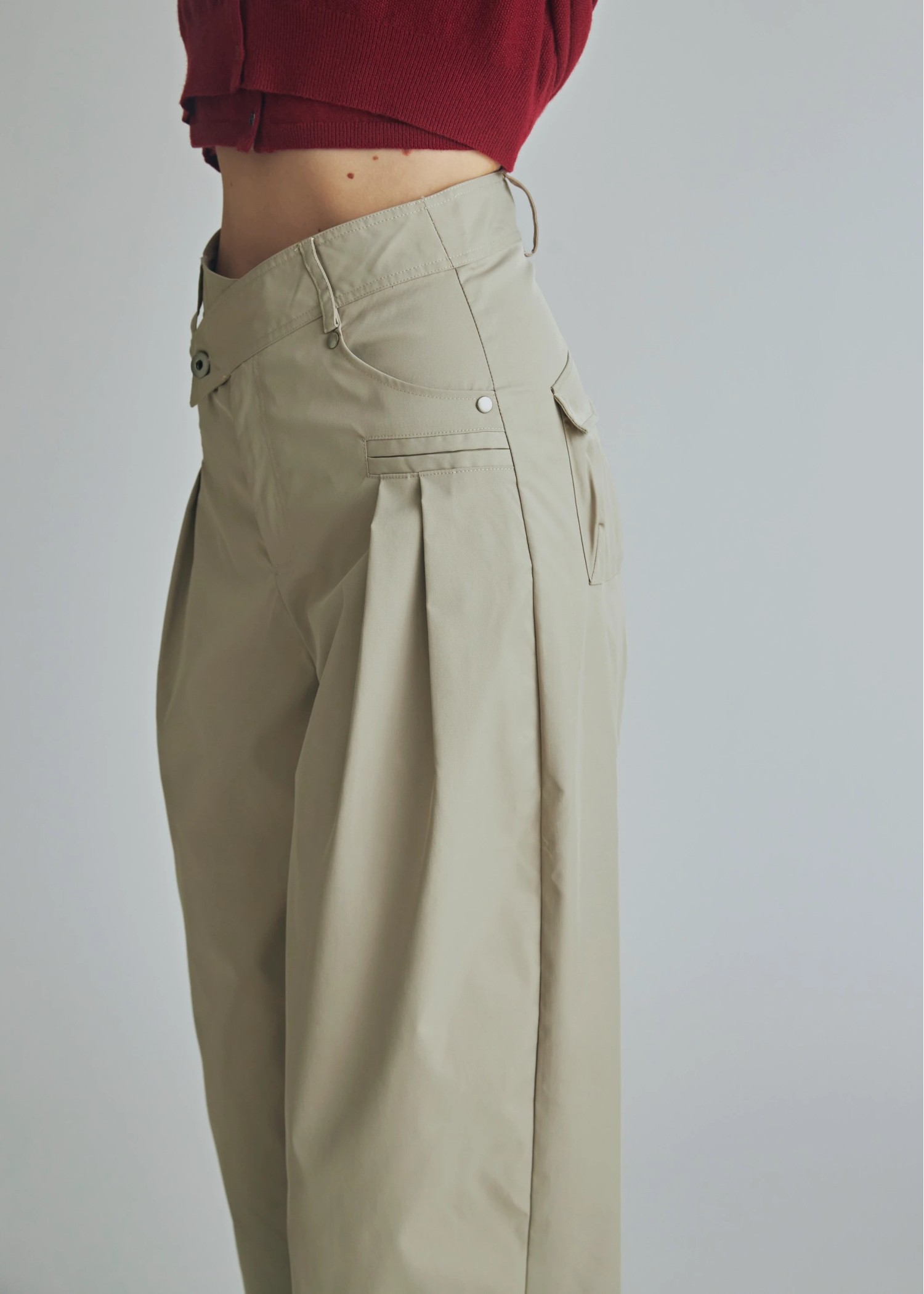 chino cross belt tuck curve PT