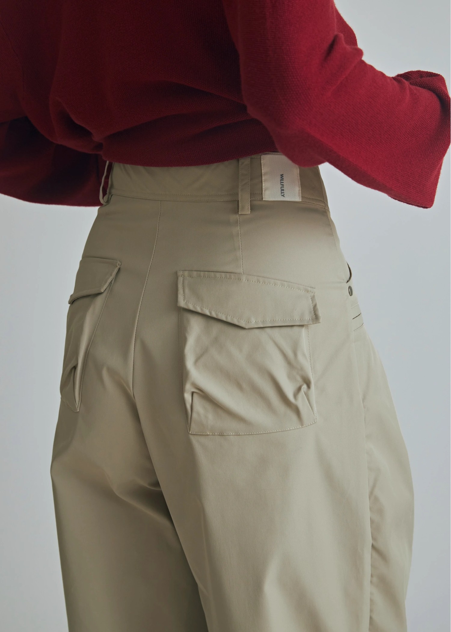 chino cross belt tuck curve PT