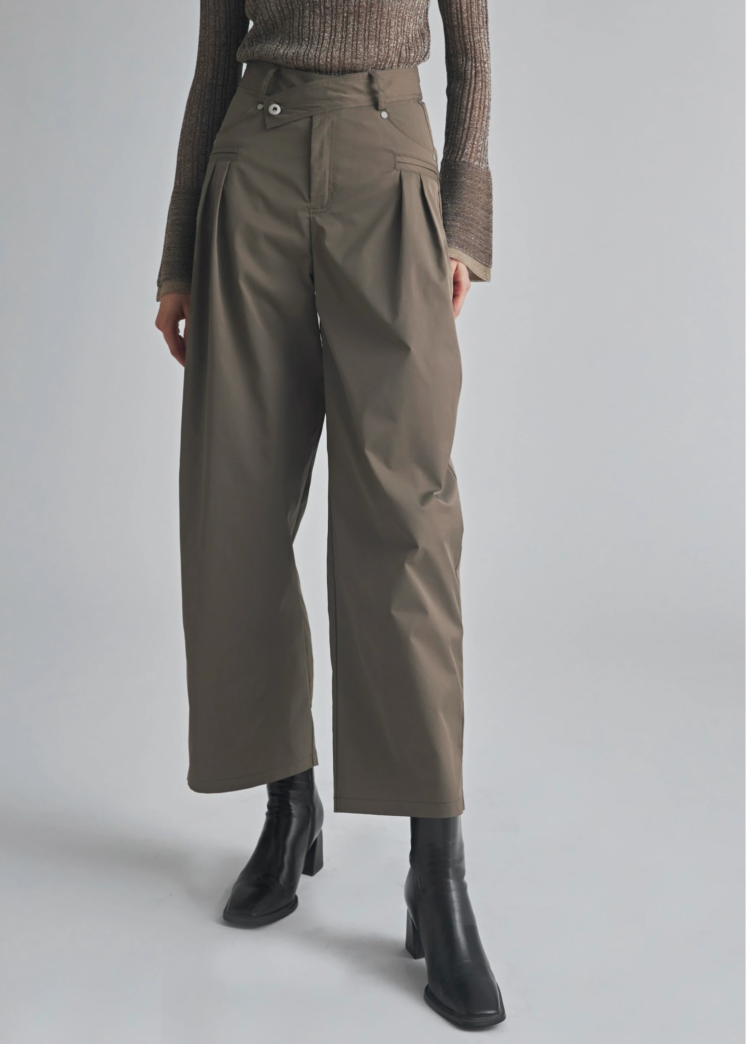 chino cross belt tuck curve PT