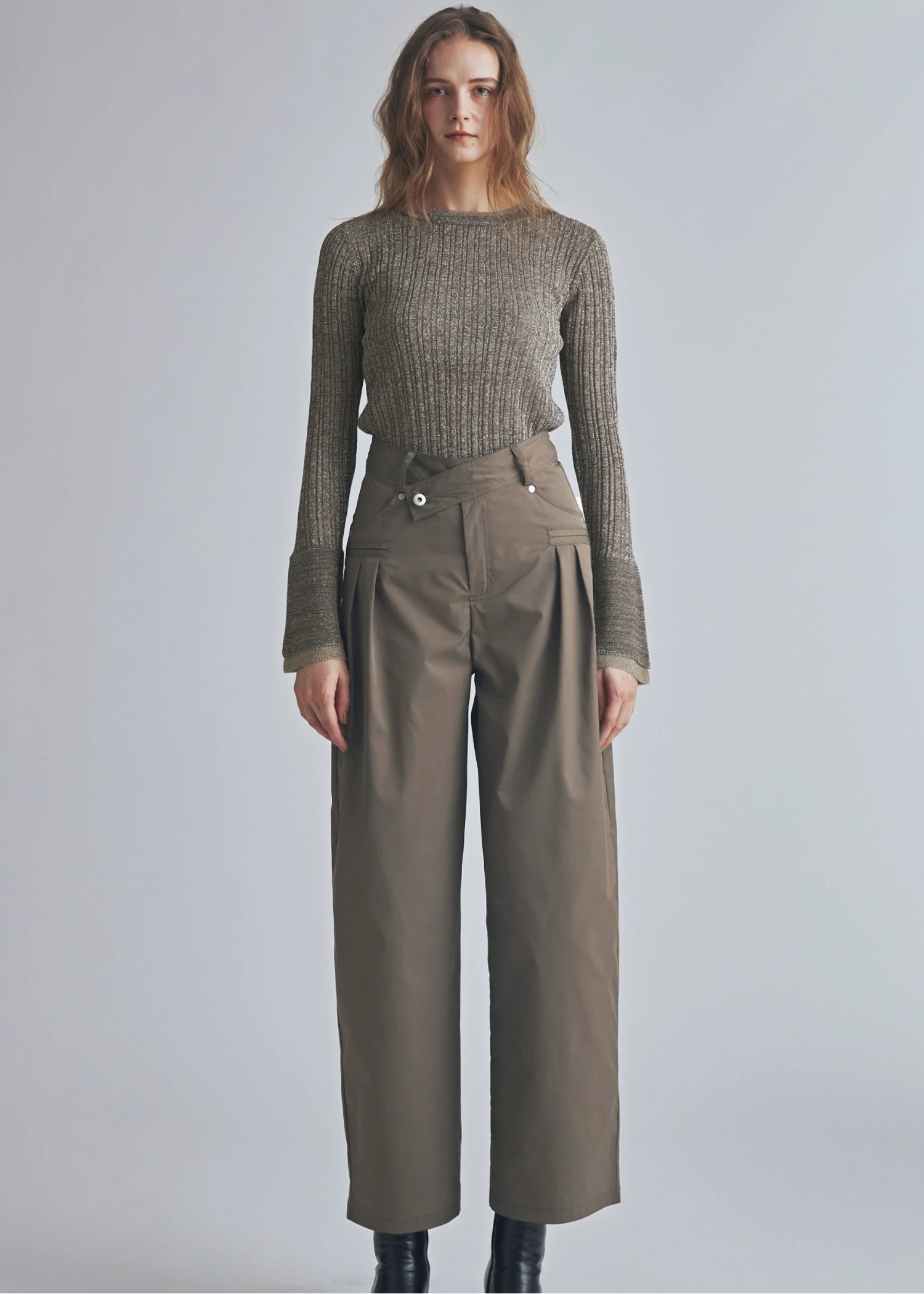 chino cross belt tuck curve PT