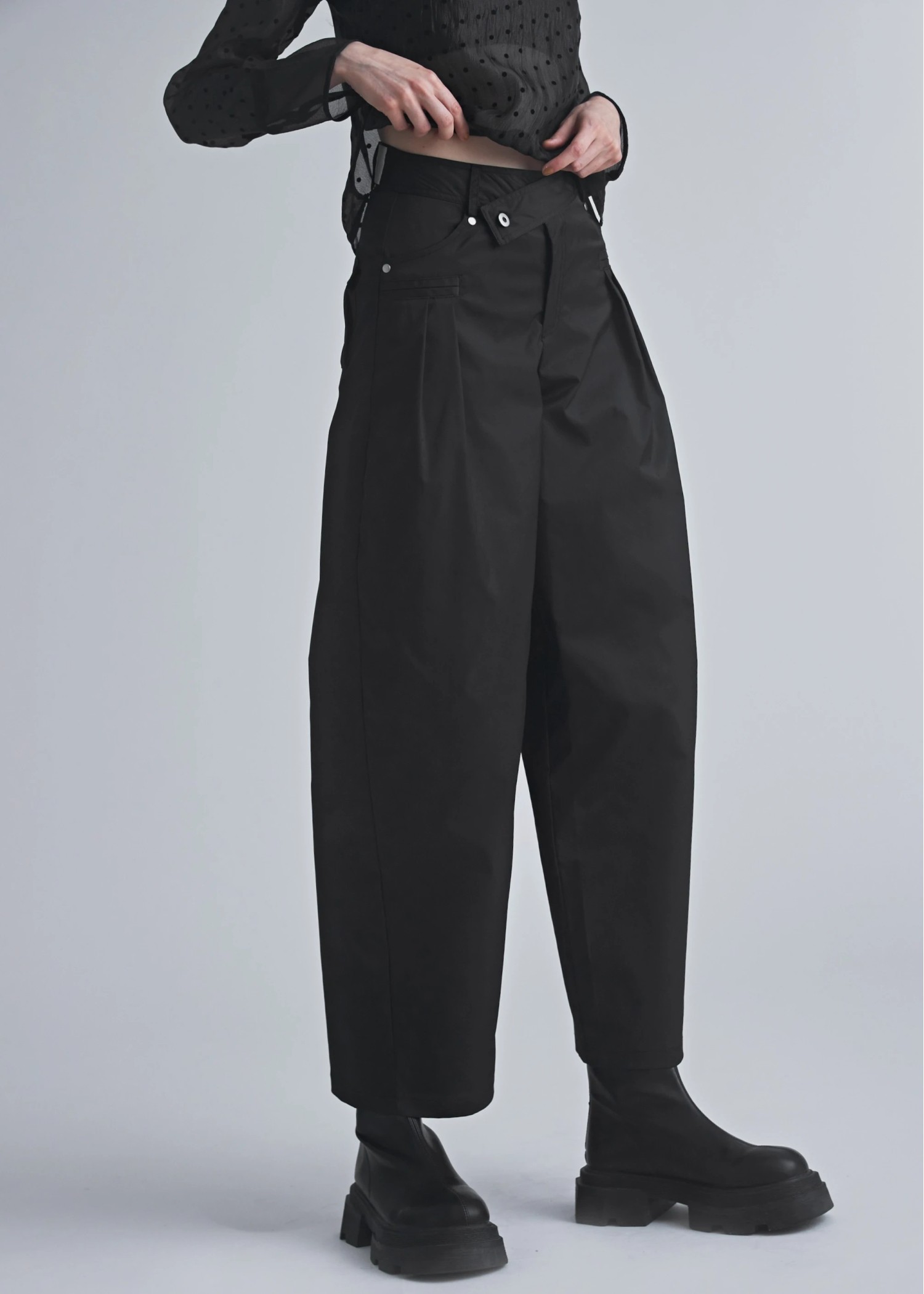 chino cross belt tuck curve PT