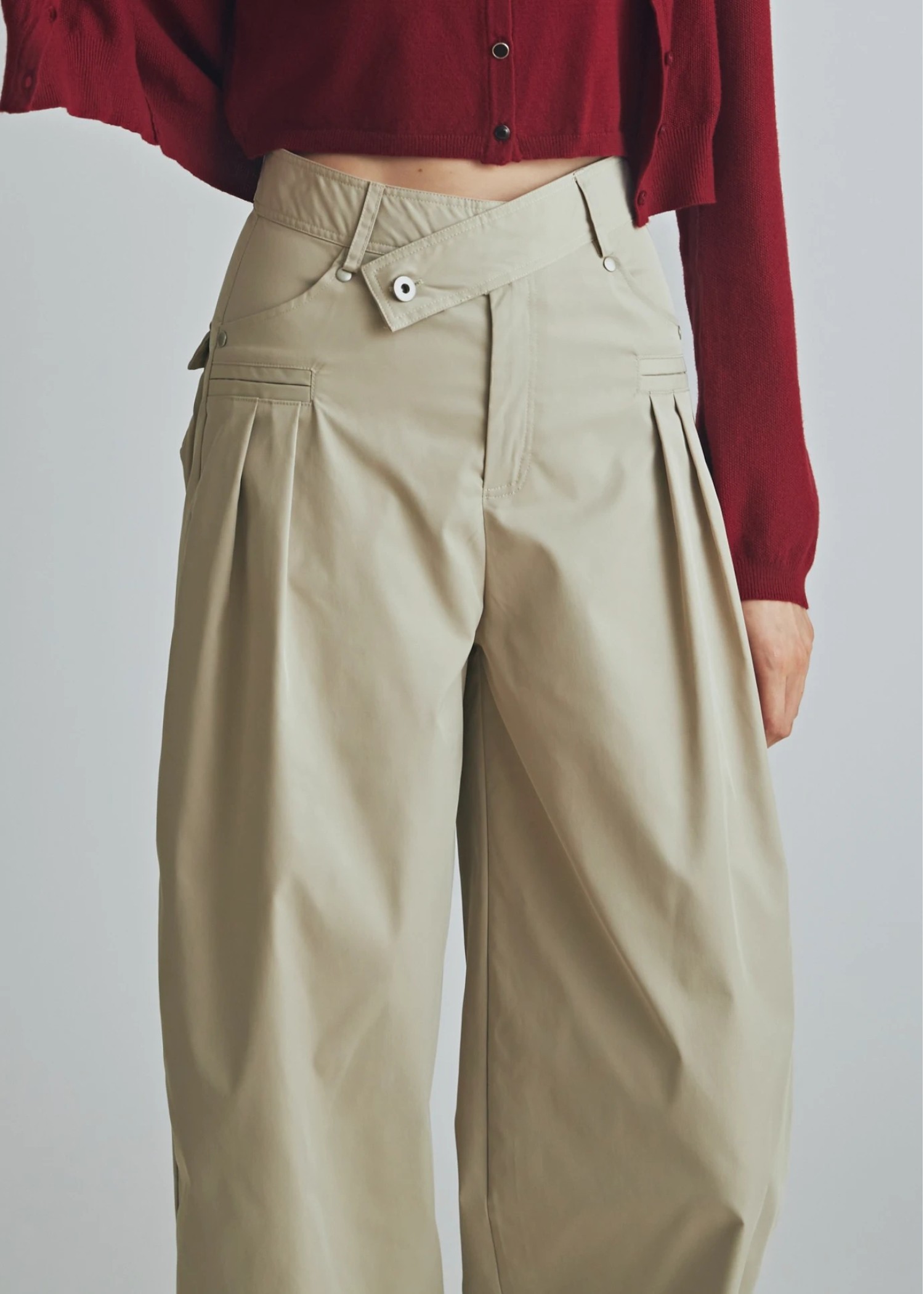 chino cross belt tuck curve PT