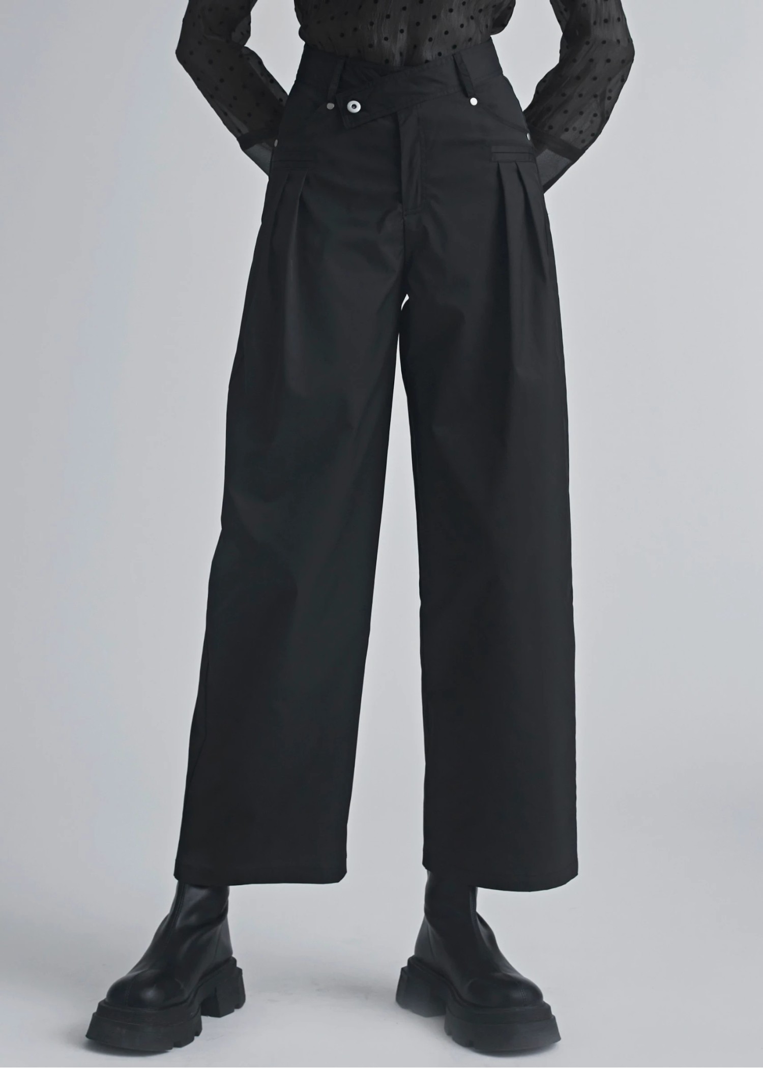 chino cross belt tuck curve PT