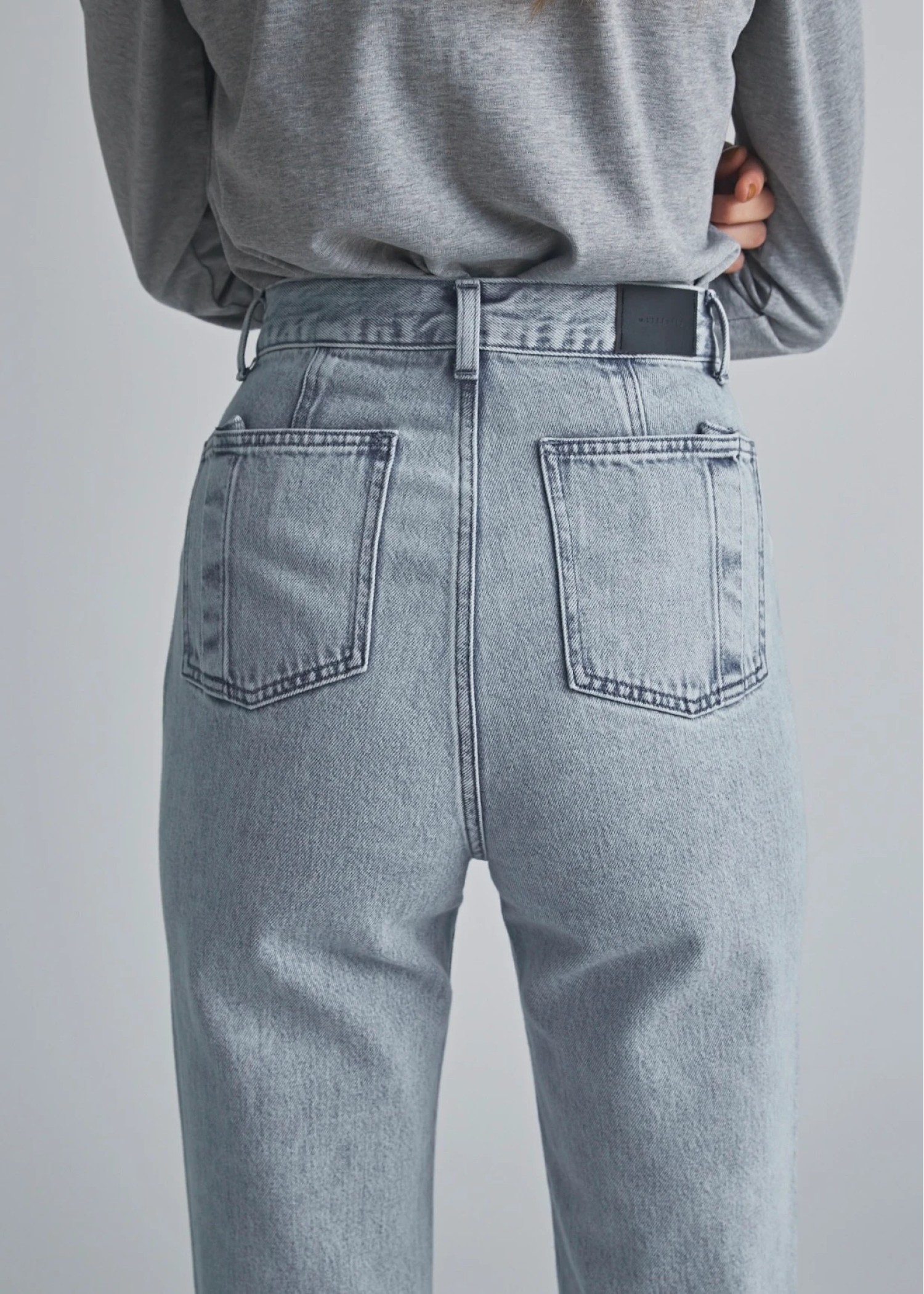 slit more high tuck design denim